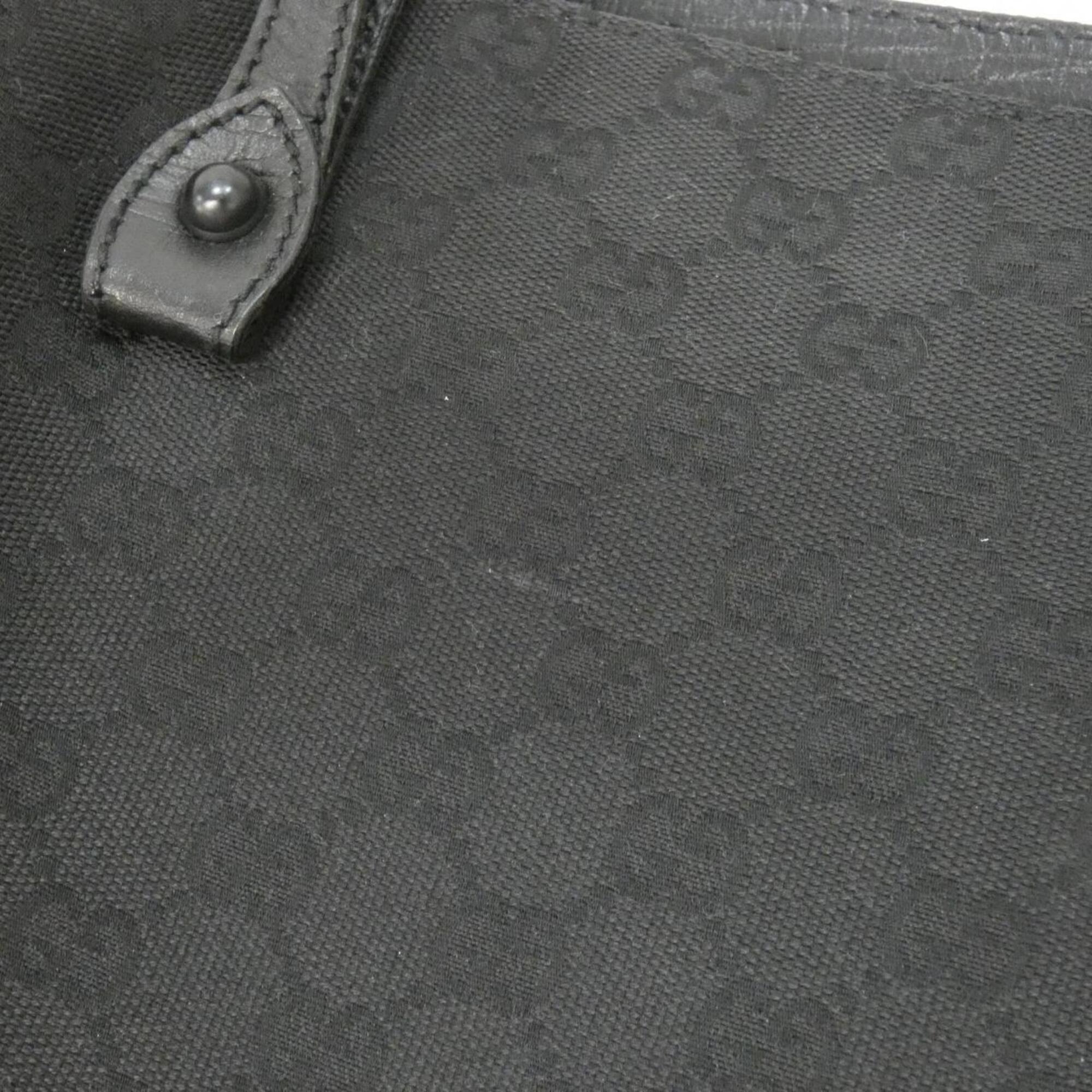 Gucci Gg Canvas Black Gg Canvas Handbag (Pre-Owned)