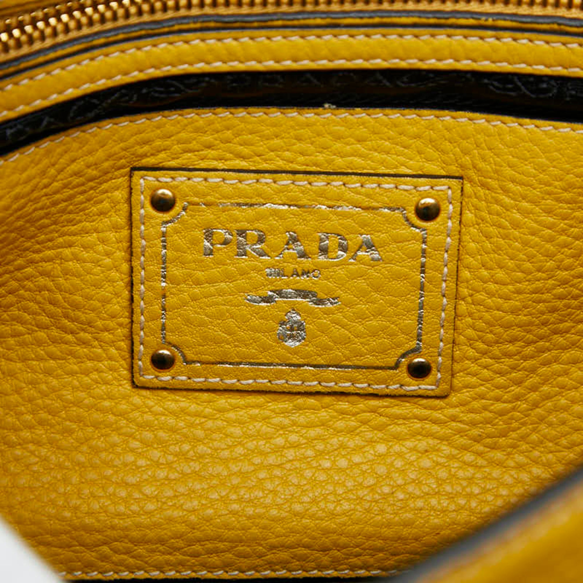Prada Yellow Handbag Shoulder Bag (Pre-Owned)