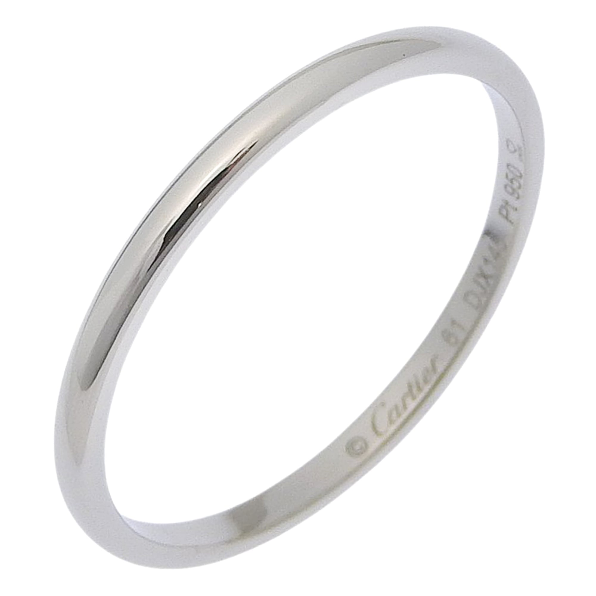 Cartier Platinum Platinum 950 Band Ring (Pre-Owned)