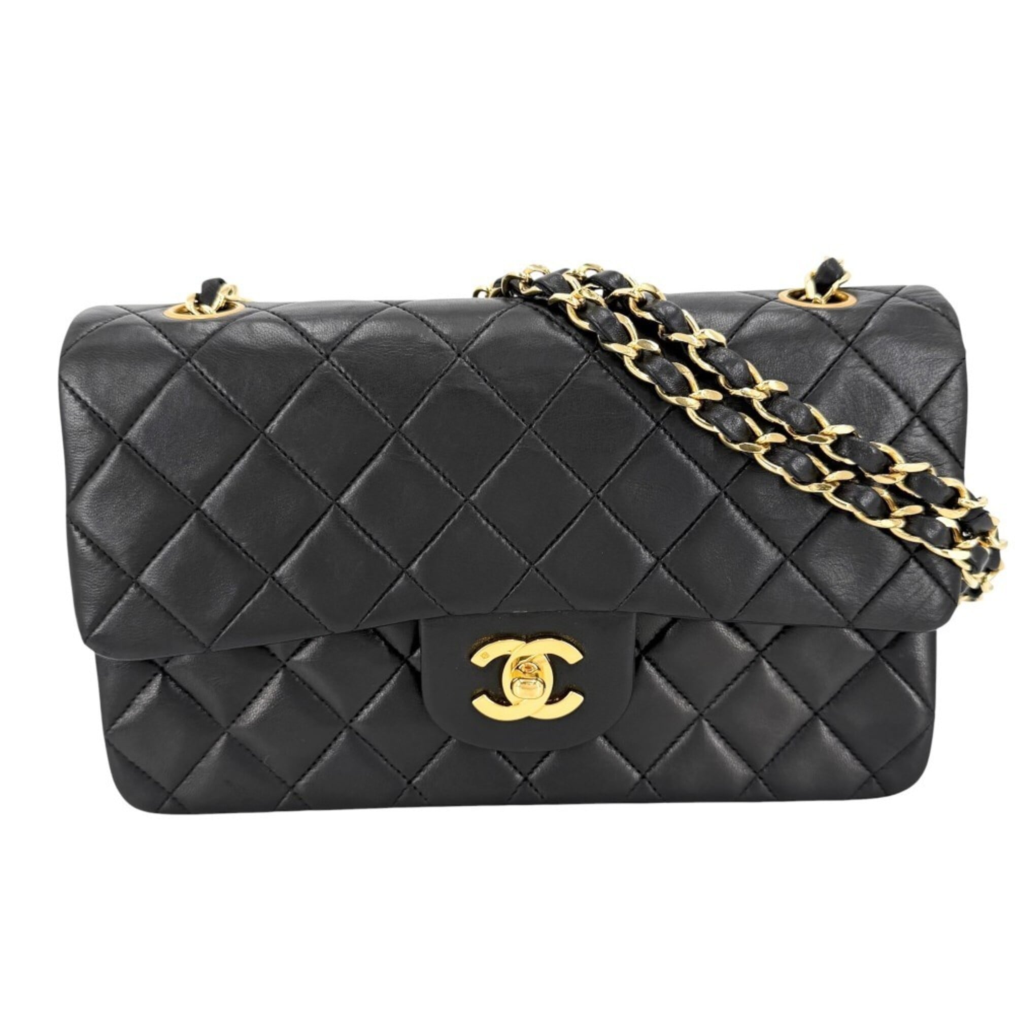 Chanel Black Leather Shoulder Bag (Pre-Owned)