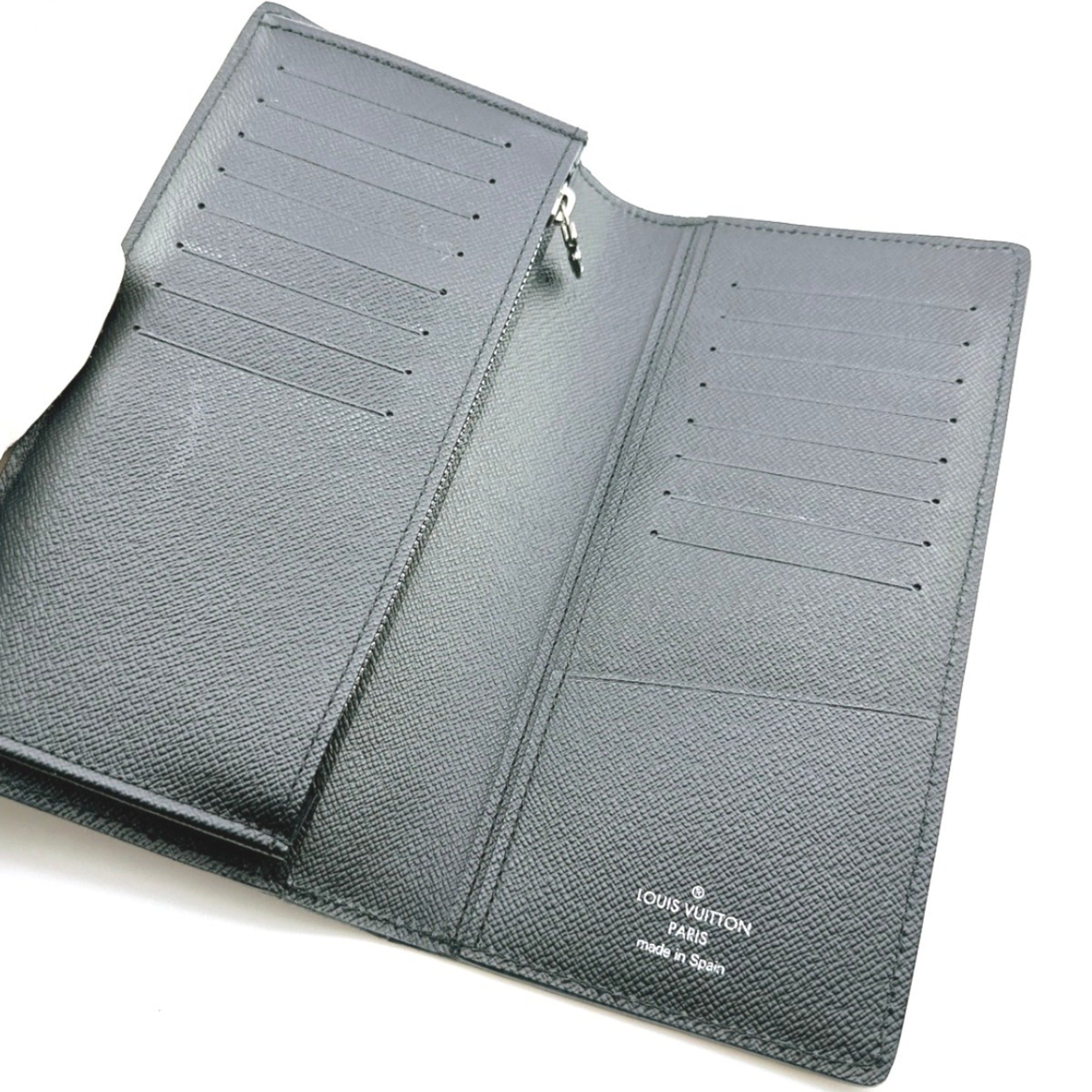 Louis Vuitton Black Noir Epi Leather Long Wallet (Bi-Fold) (Pre-Owned)
