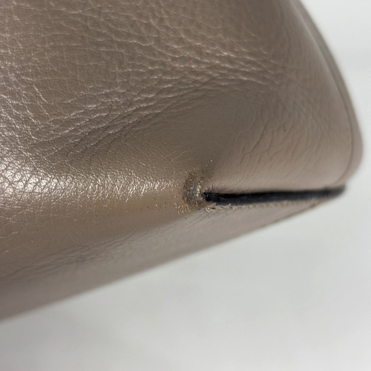 Fendi Gray Leather Handbag Shoulder Bag (Pre-Owned)
