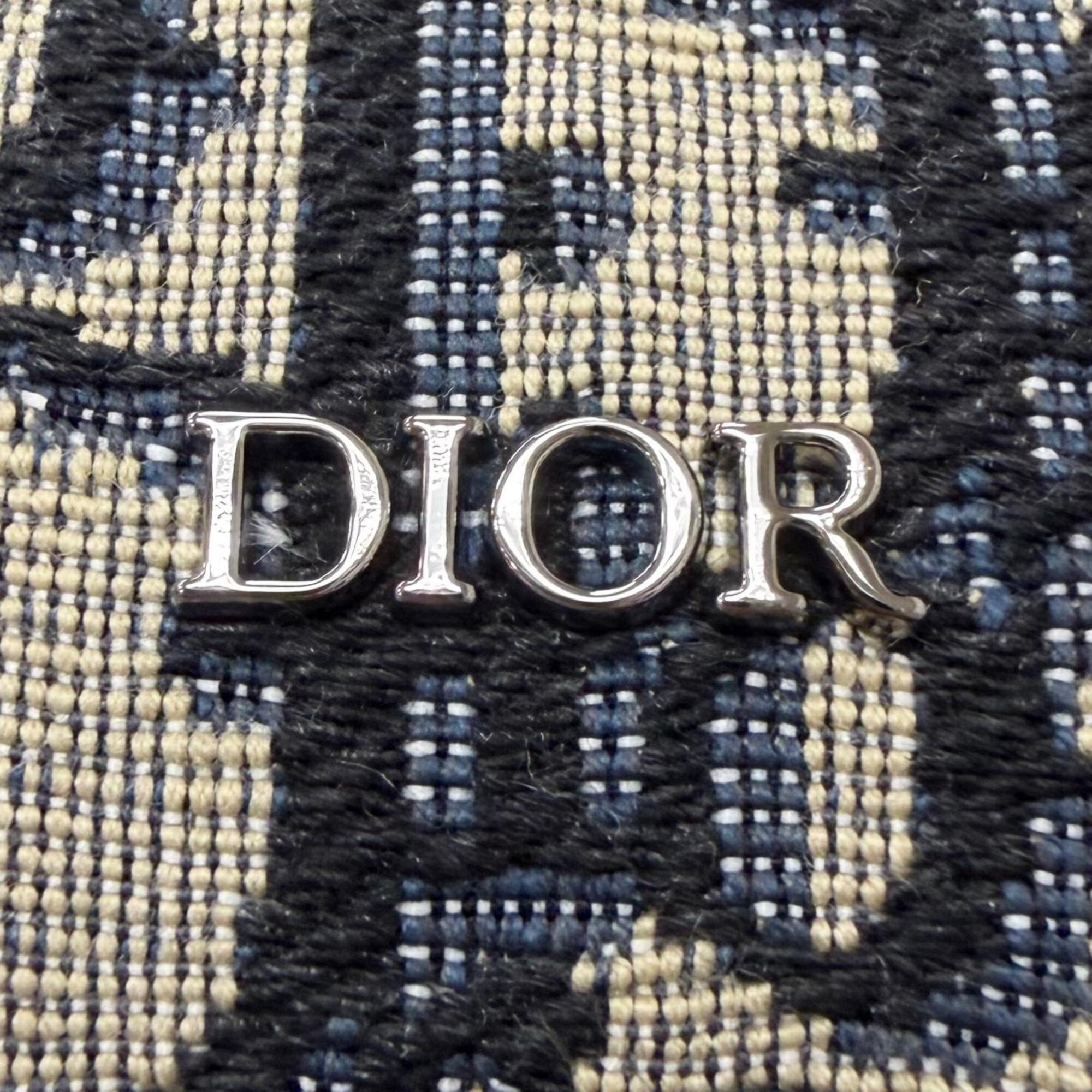 Dior Homme Beige Navy Leather Shoulder Bag (Pre-Owned)