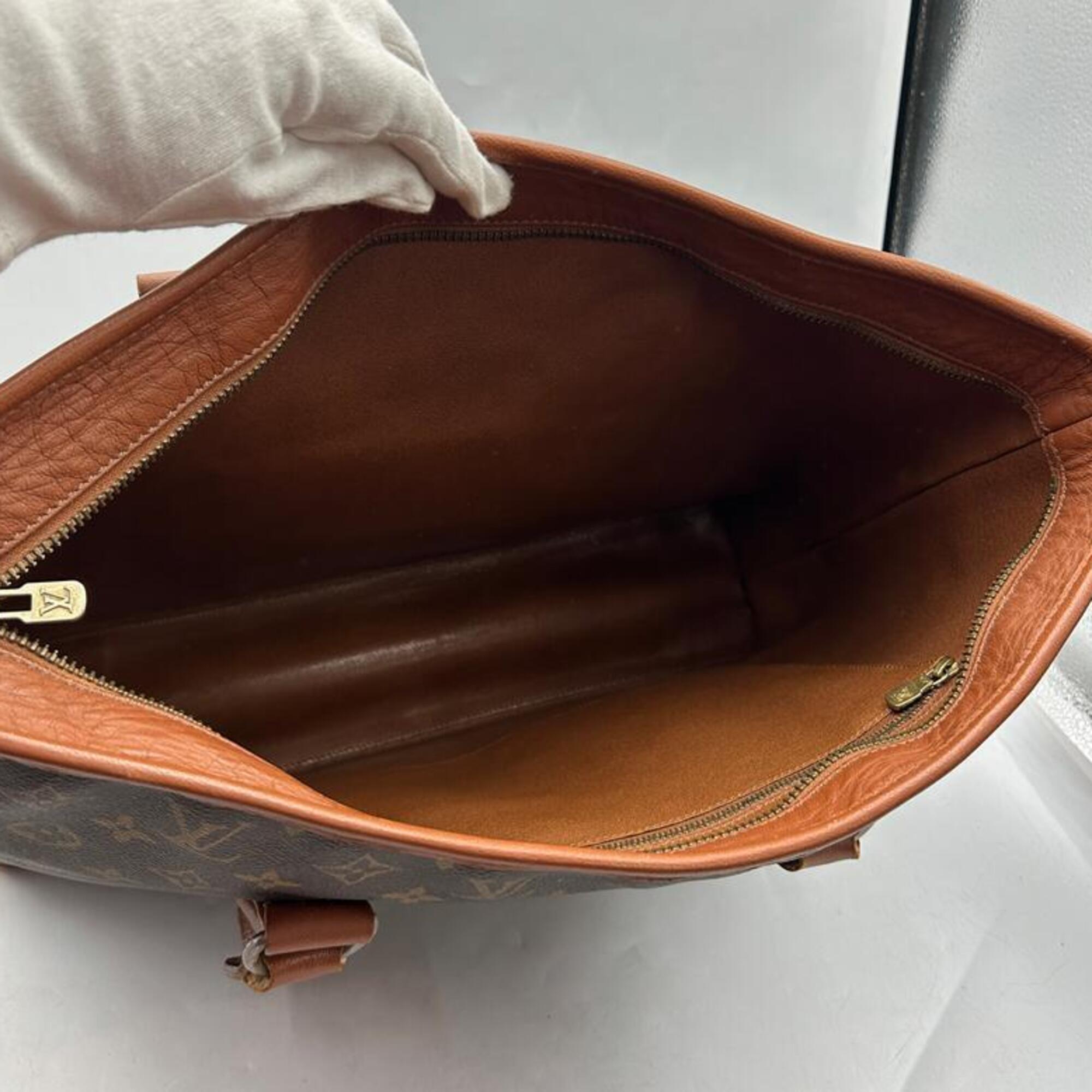 Louis Vuitton Monogram Brown Leather Tote Bag (Pre-Owned)