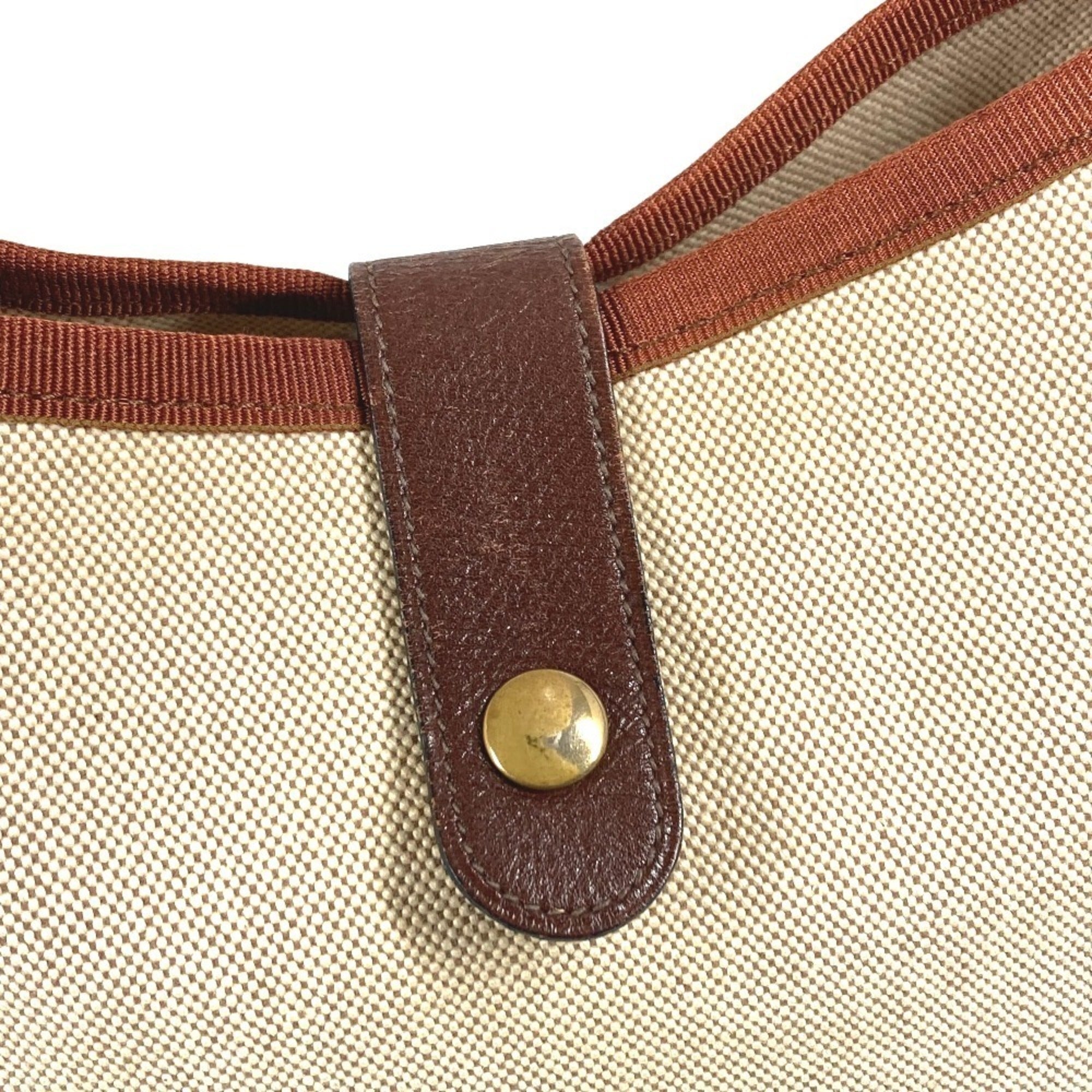Hermes Beige Toile H Pochette Shoulder Bag (Pre-Owned)