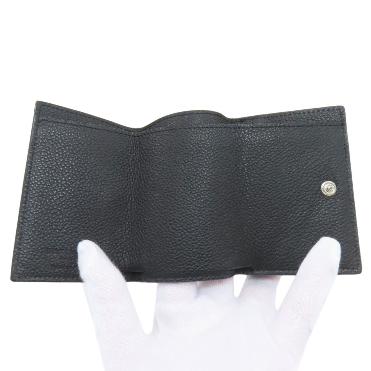 Saint Laurent Black Leather Wallet (Tri-Fold) (Pre-Owned)