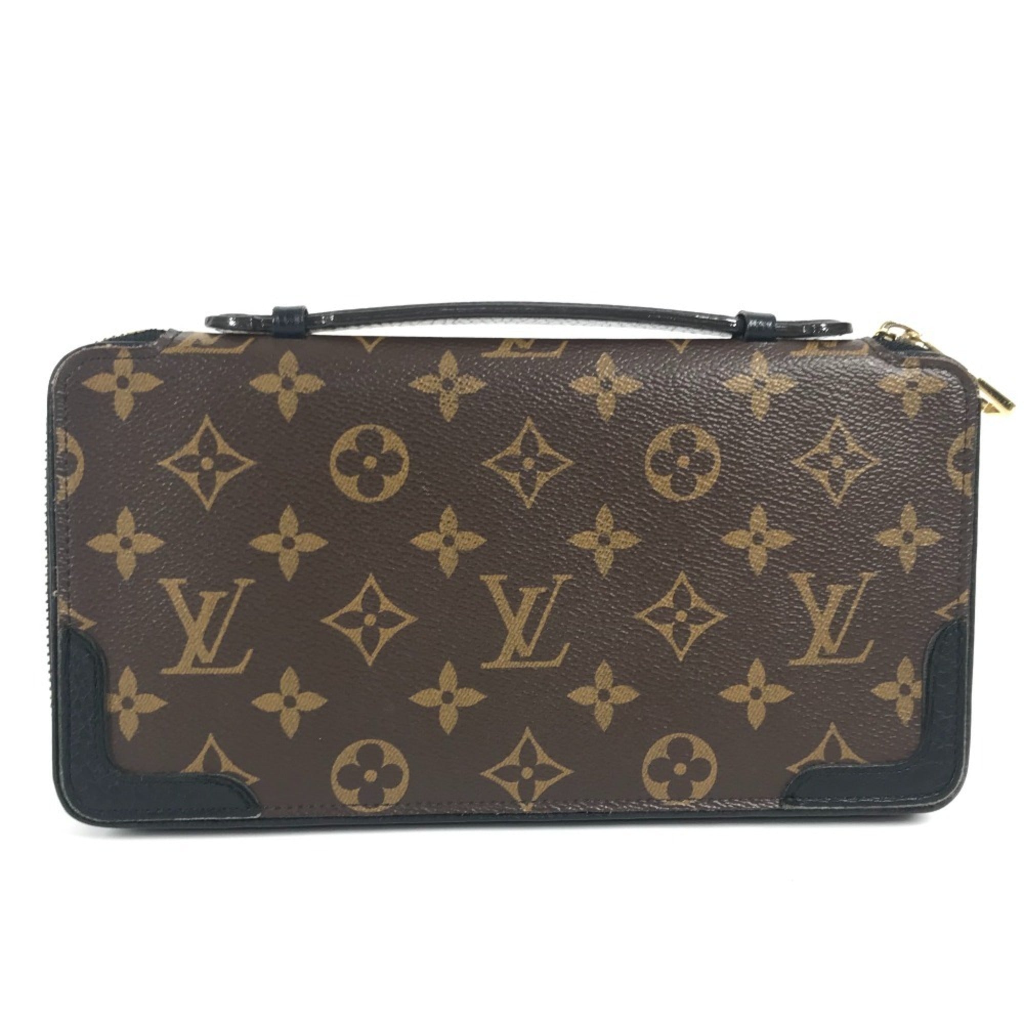 Louis Vuitton Monogram Black Brown Monogram Leather Pouch (Pre-Owned)