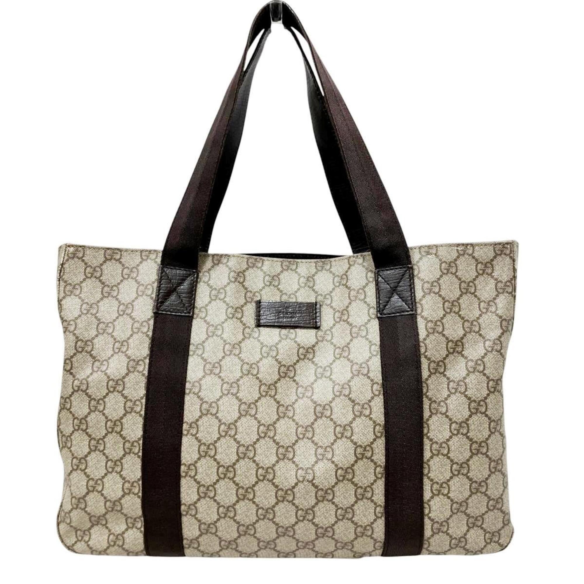 Gucci Beige Pvc Leather Tote Bag (Pre-Owned)