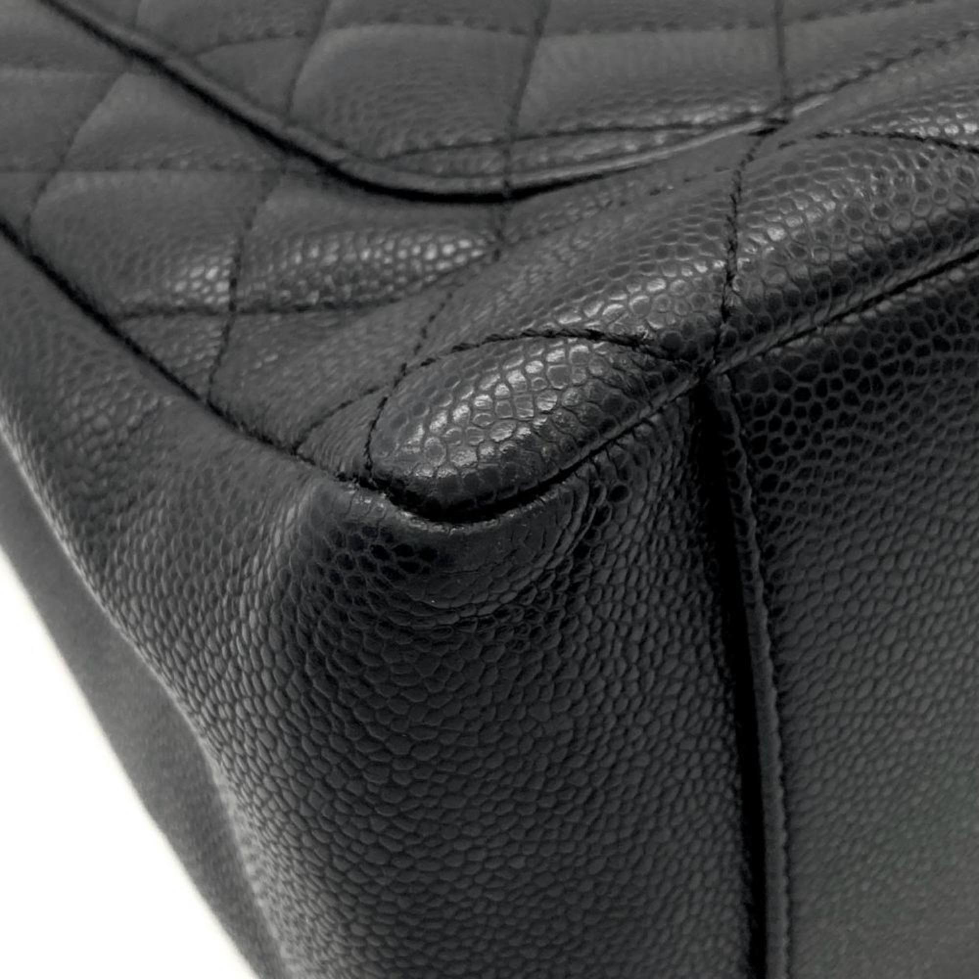 Chanel Black Grained Calfskin Tote Bag (Pre-Owned)