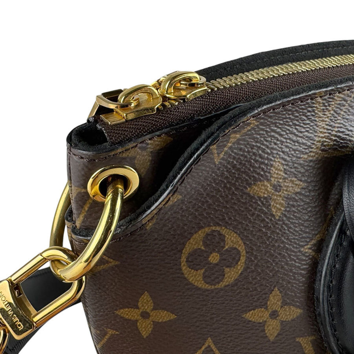 Louis Vuitton Black Brown Monogram Monogram Leather Handbag Shoulder Bag (Pre-Owned)