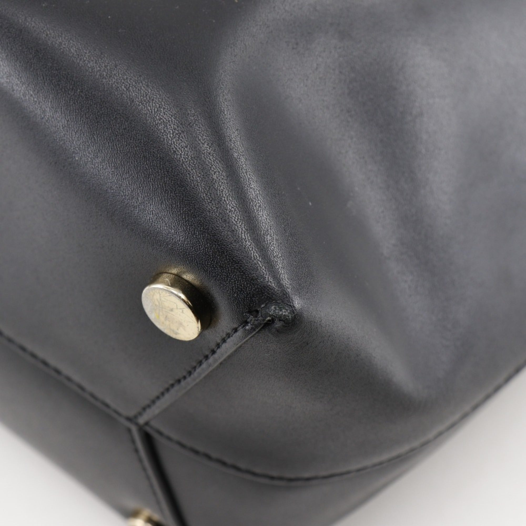 Michael Kors Black Leather Tote Bag (Pre-Owned)