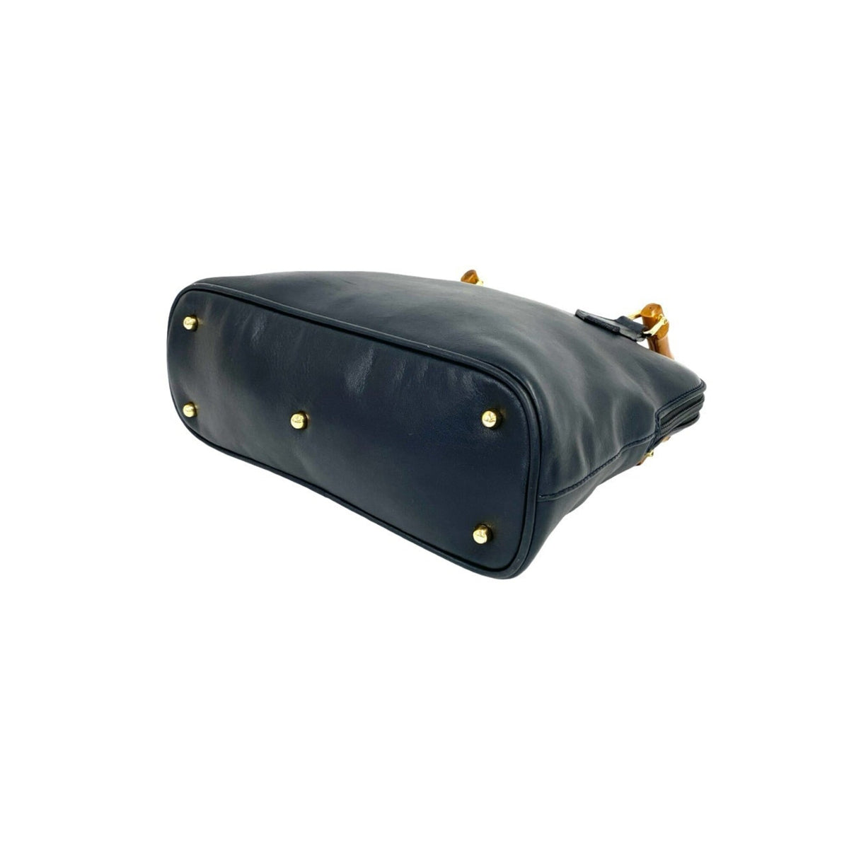 Gucci Navy Leather Handbag Shoulder Bag (Pre-Owned)