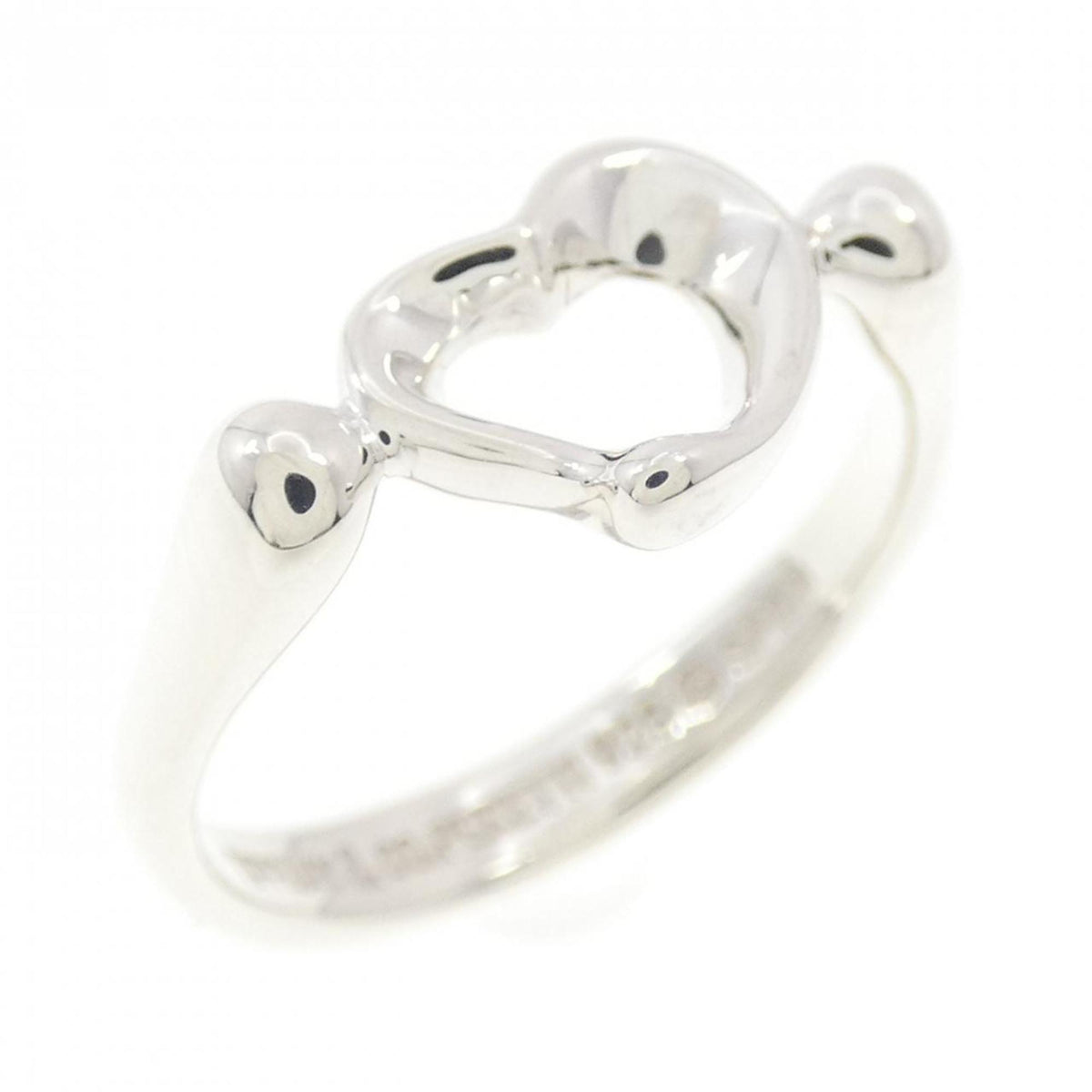 Tiffany Open Heart Silver 925 Band Ring (Pre-Owned)