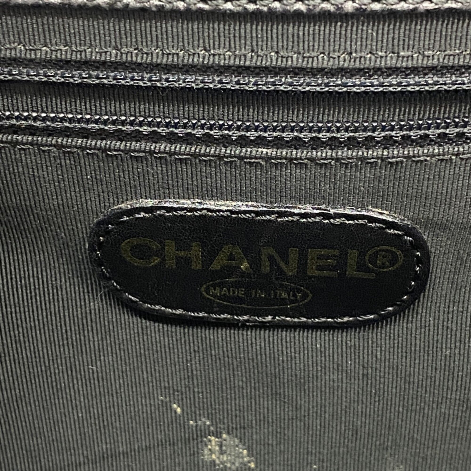 Chanel Black Grained Calfskin Tote Bag (Pre-Owned)