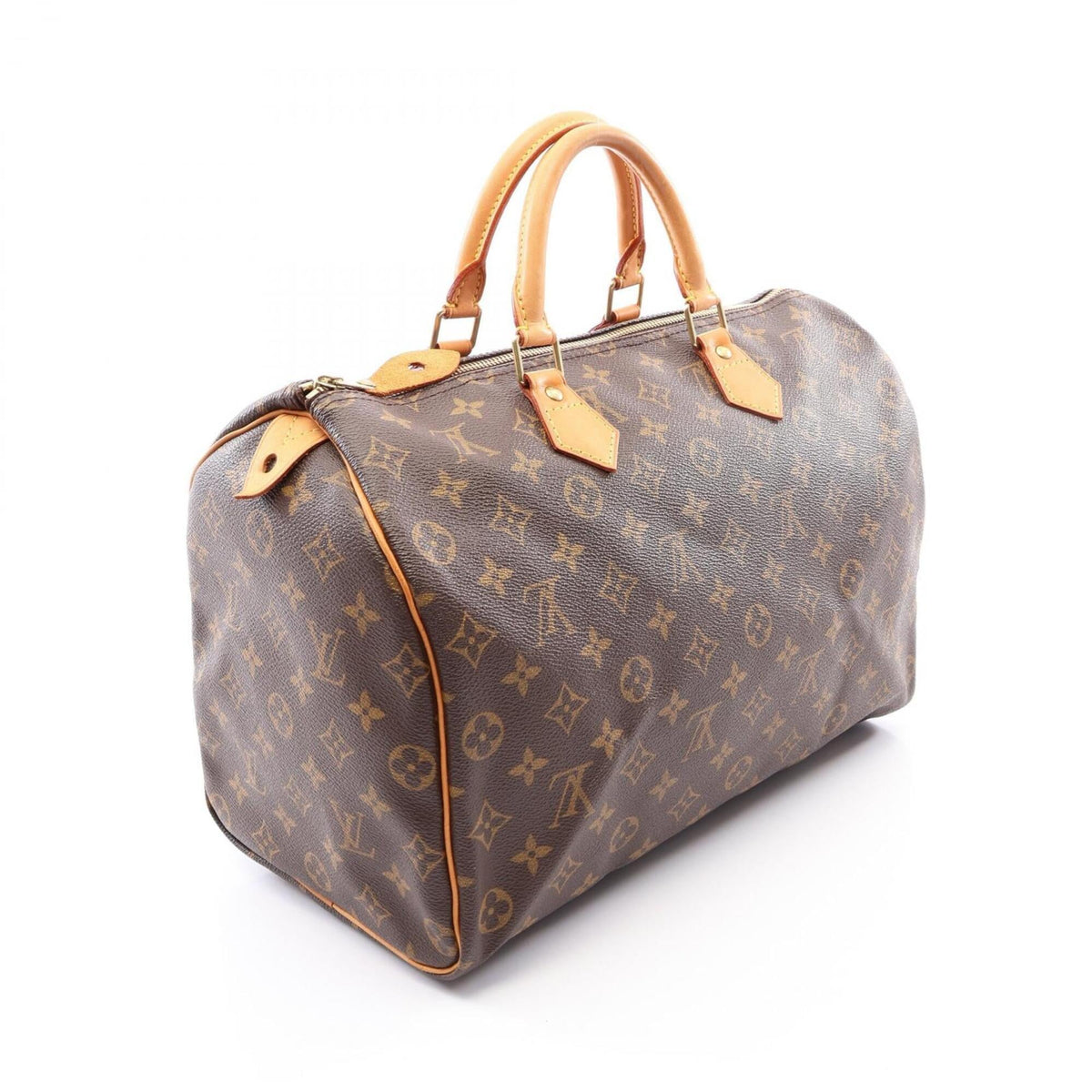 Louis Vuitton Brown Monogram Coated Canvas Leather Handbag (Pre-Owned)