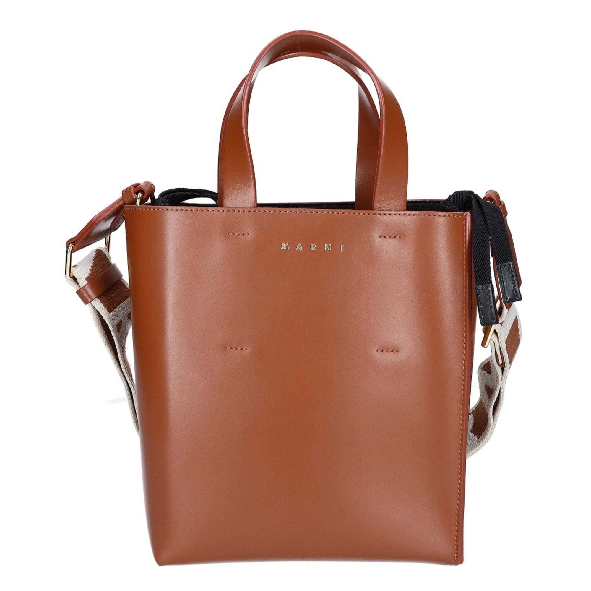 Marni Brown Leather Tote Bag (Pre-Owned)