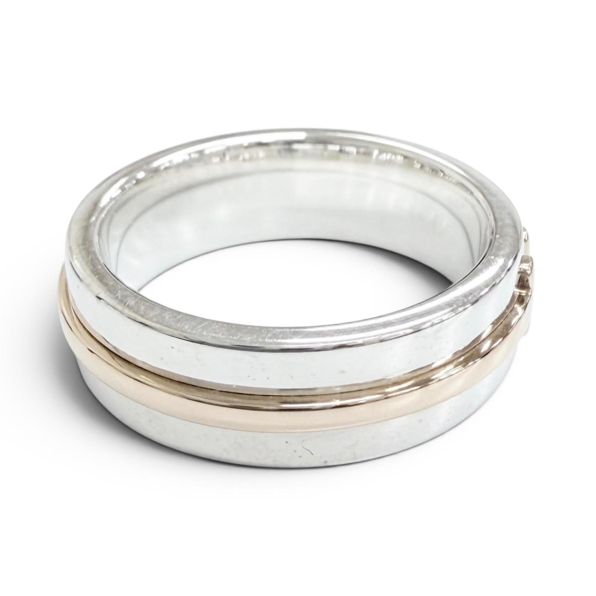 Tiffany Gold Silver Gold (18K) Silver 925 Band Ring (Pre-Owned)