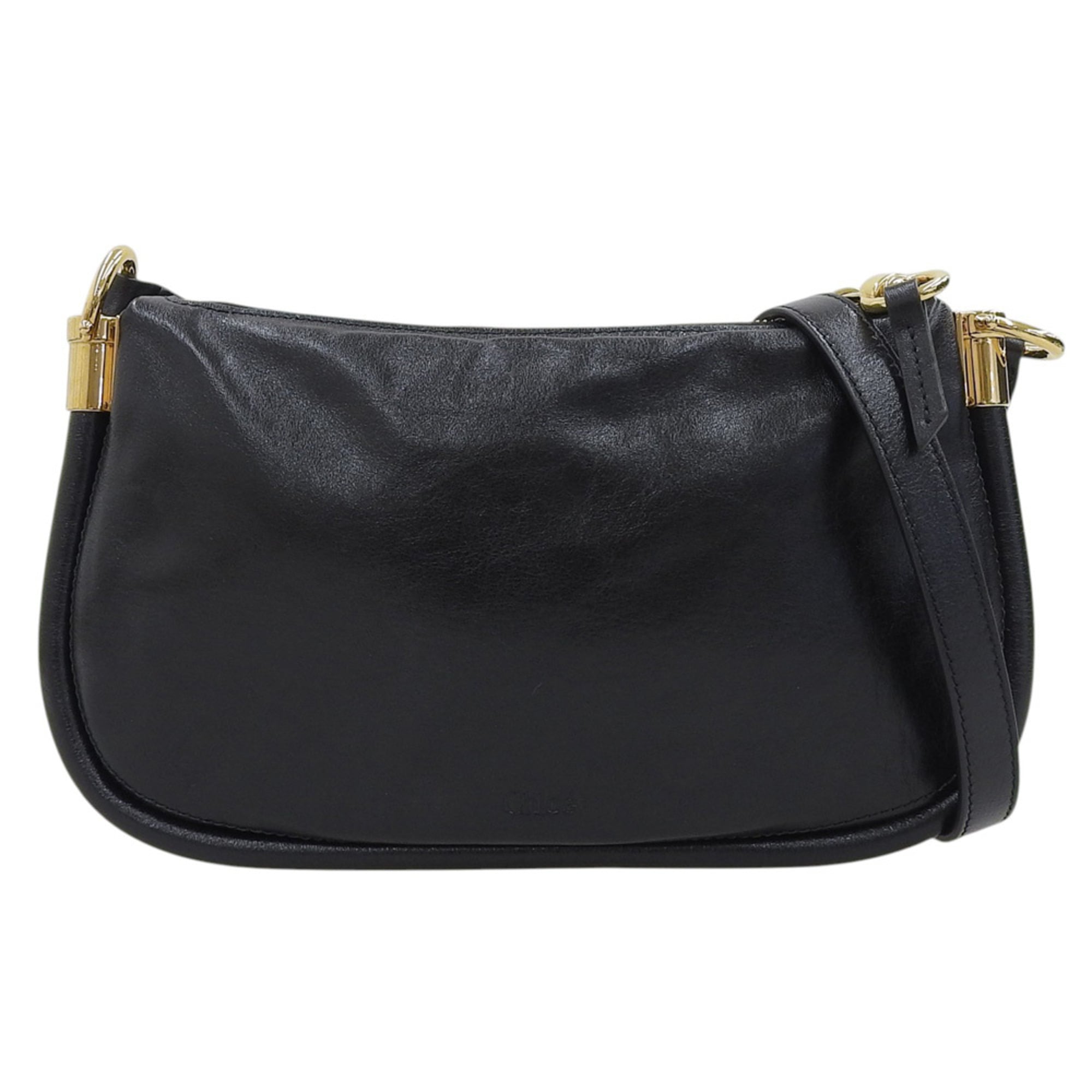 Chloé Black Leather Shoulder Bag (Pre-Owned)