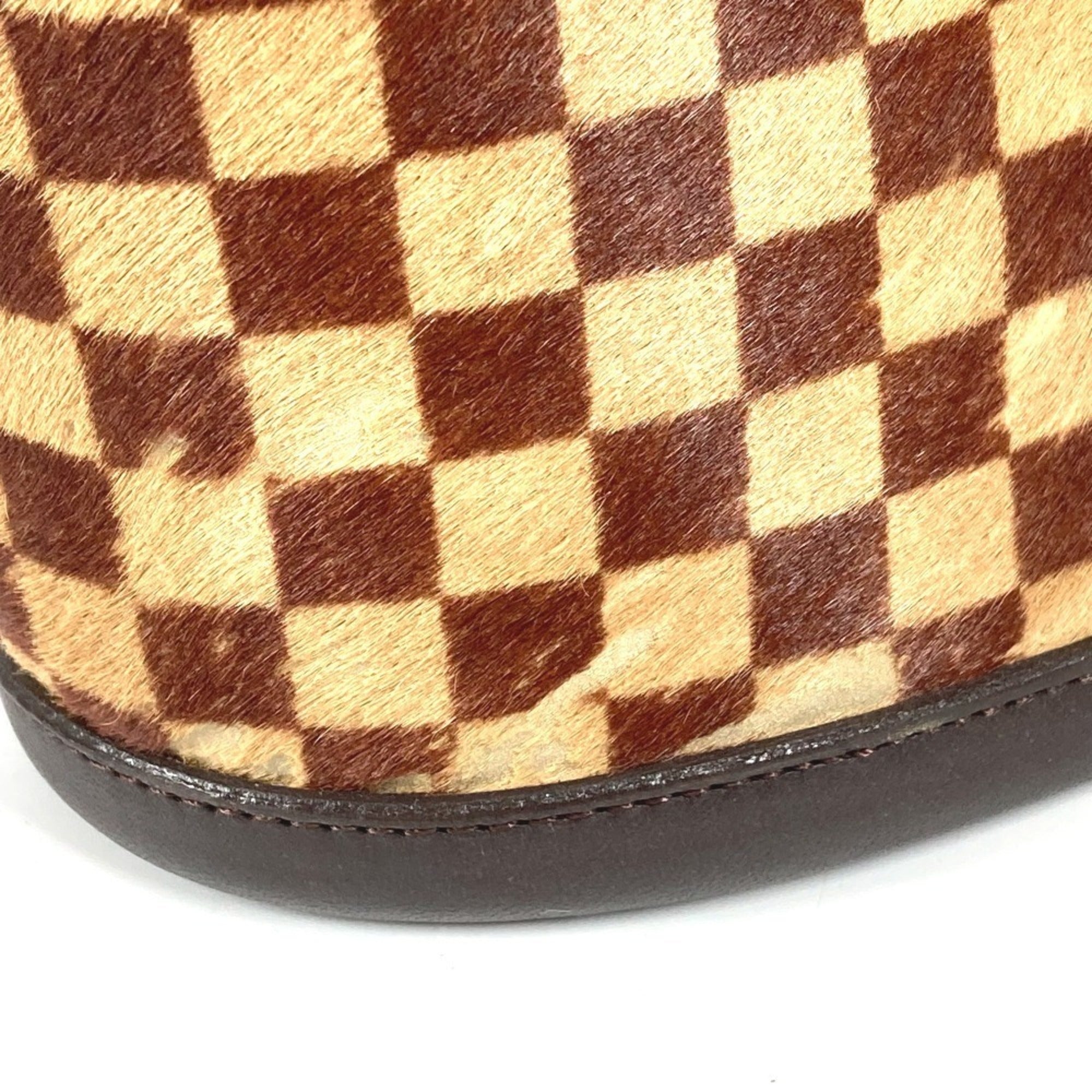 Louis Vuitton Beige Brown Leather Handbag Tote Bag (Pre-Owned)