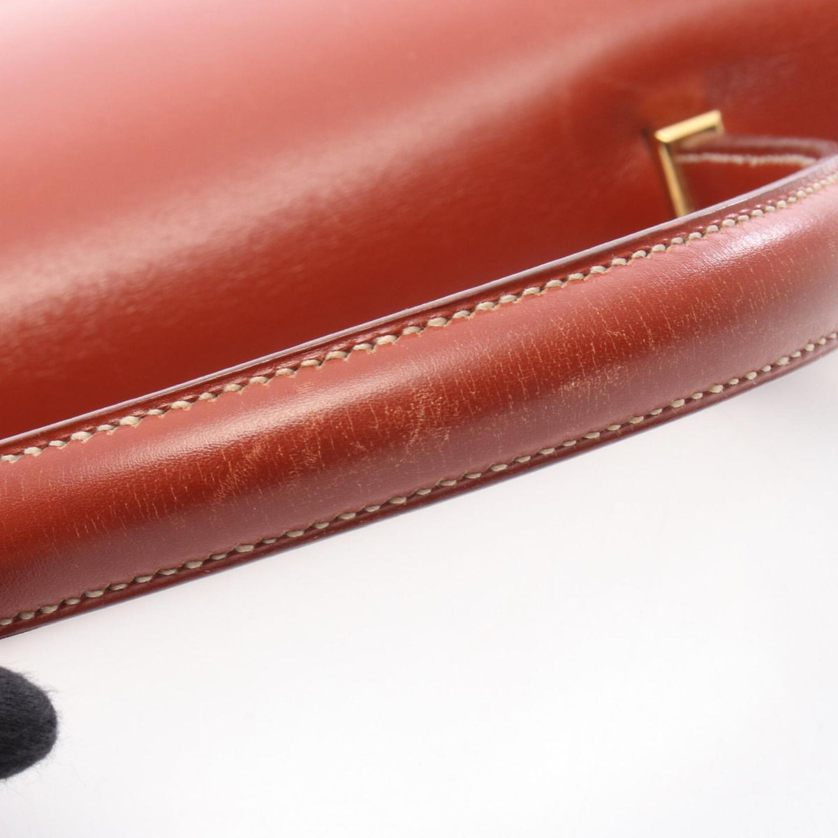 Hermes Brown Box Calf Leather Leather Handbag (Pre-Owned)