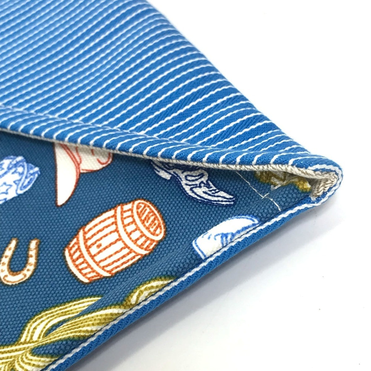 Hermes Blue Cotton Pouch (Pre-Owned)