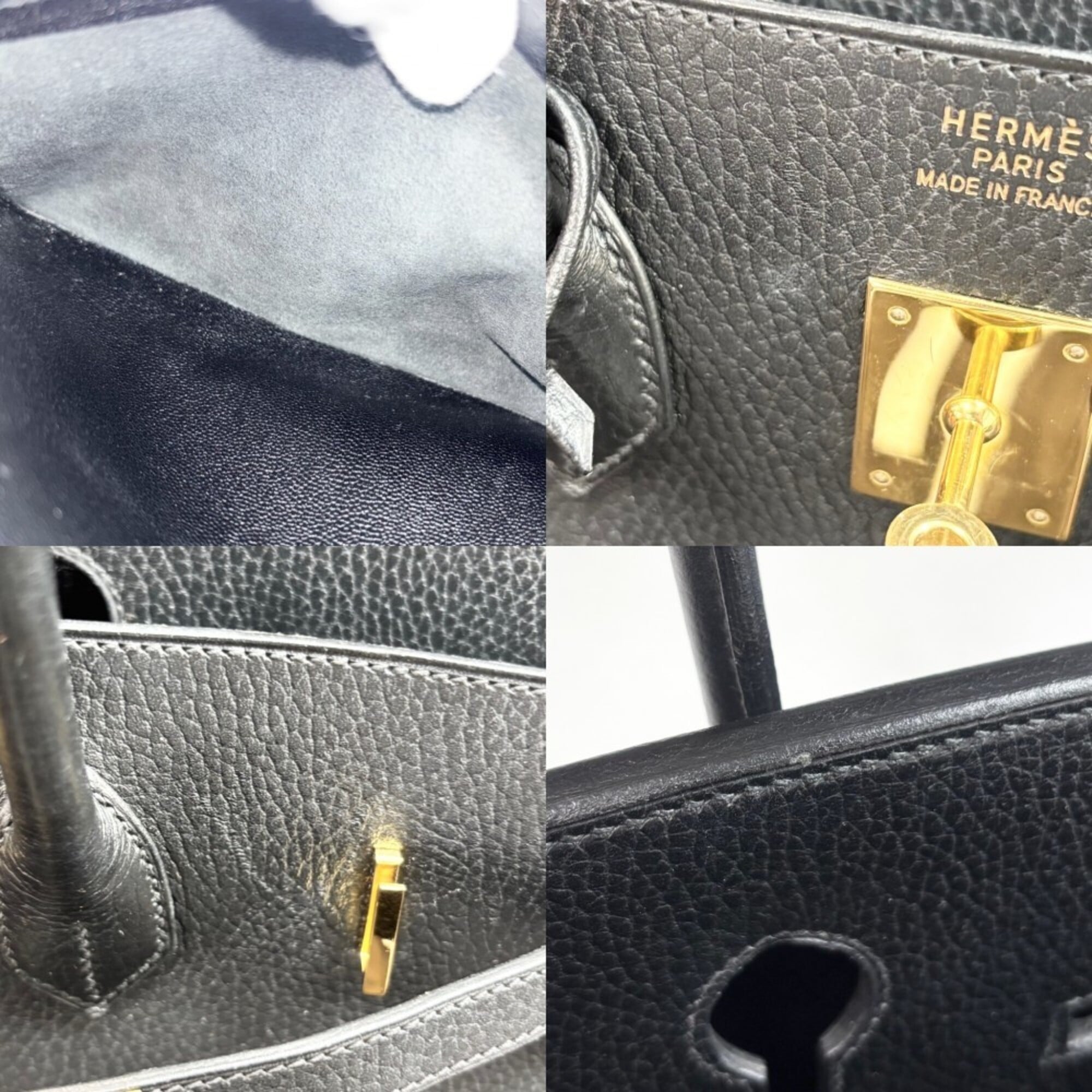 Hermes Black Leather Handbag (Pre-Owned)