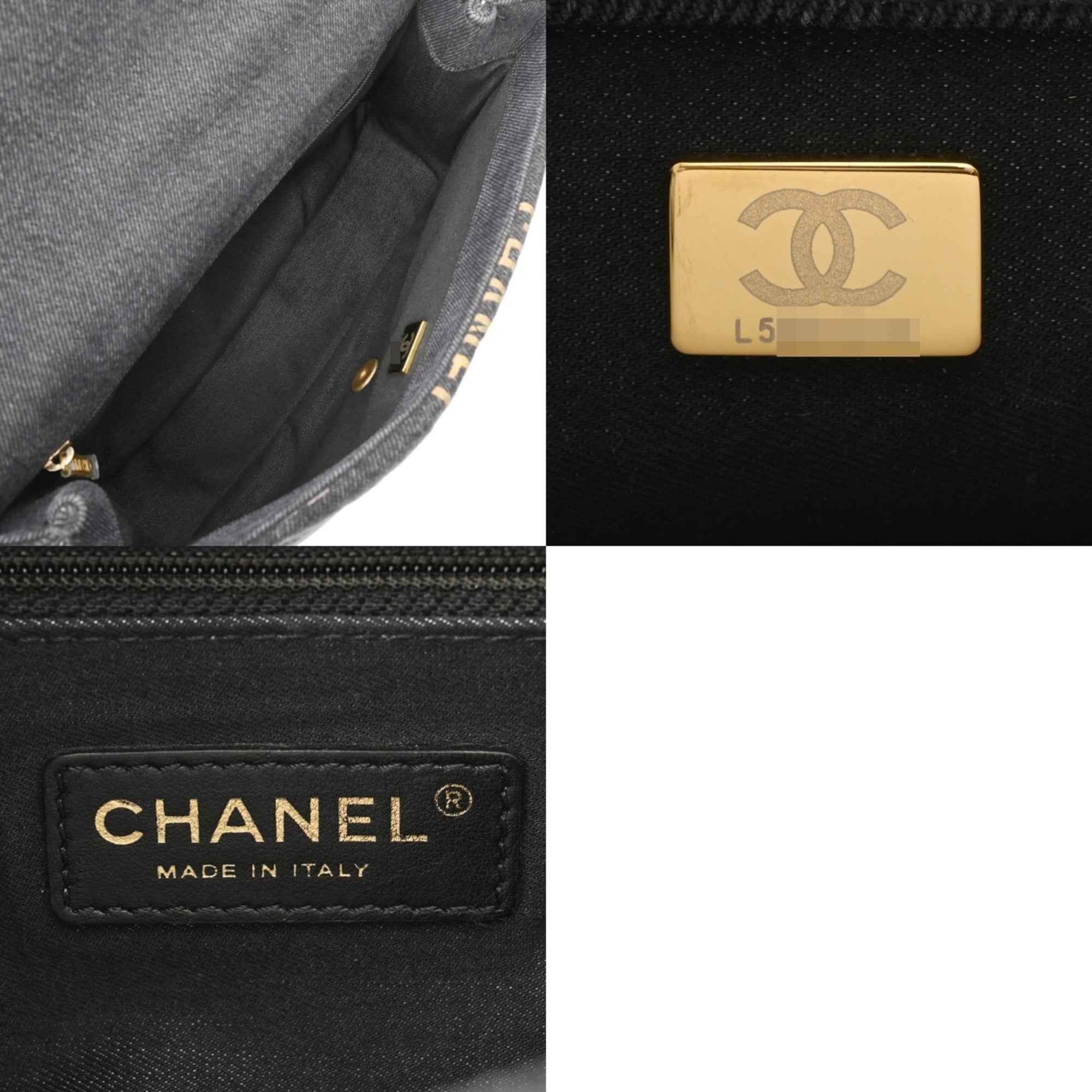 Chanel Black Denim Shoulder Bag (Pre-Owned)