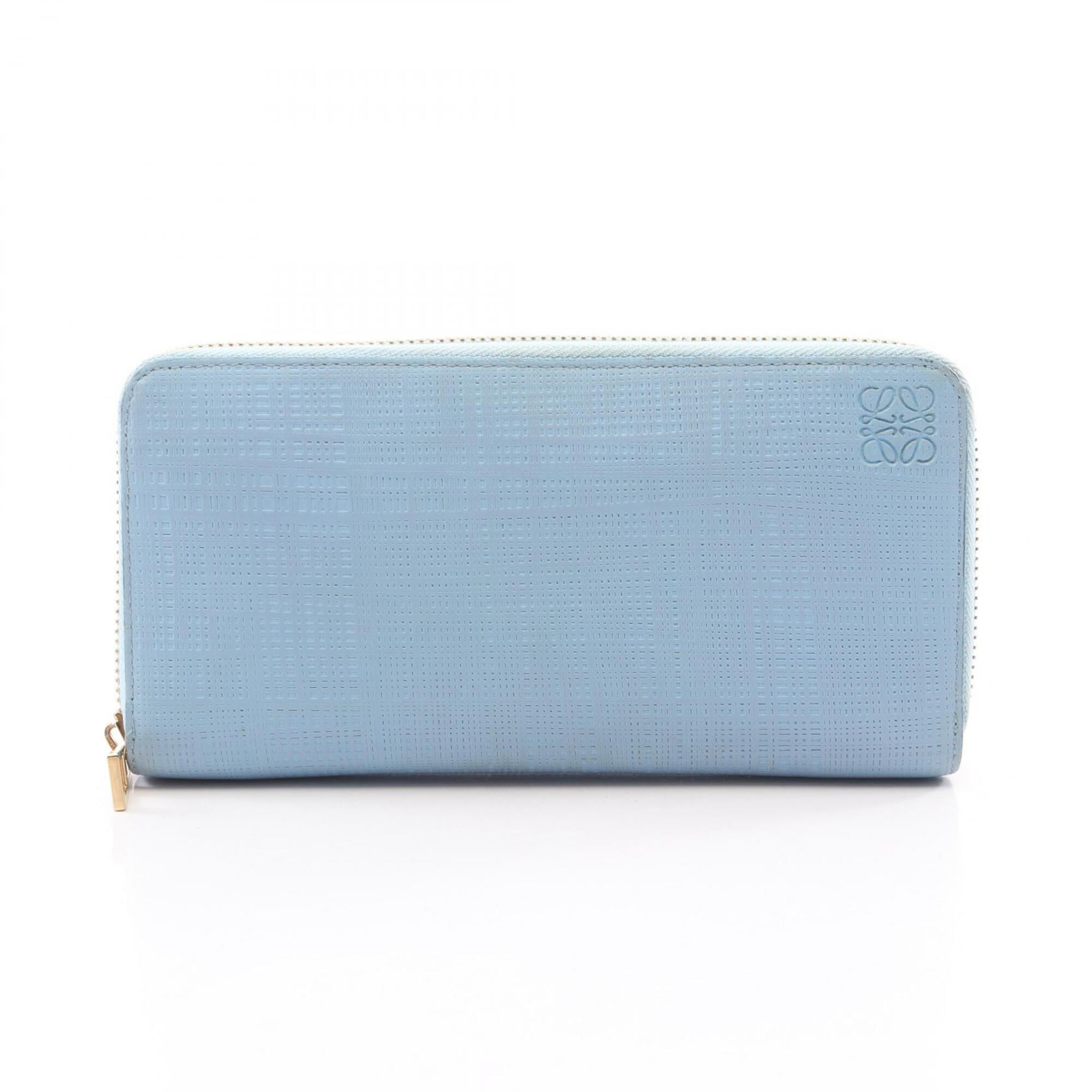 Loewe Blue Leather Long Wallet (Bi-Fold) (Pre-Owned)