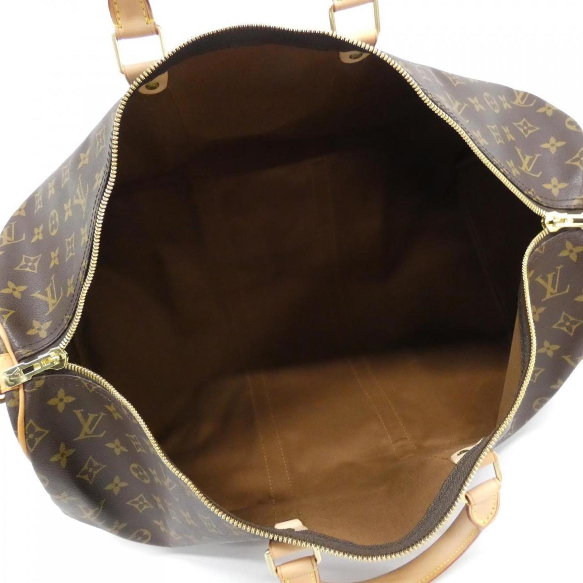Louis Vuitton Brown Coated Canvas Boston Bag (Pre-Owned)