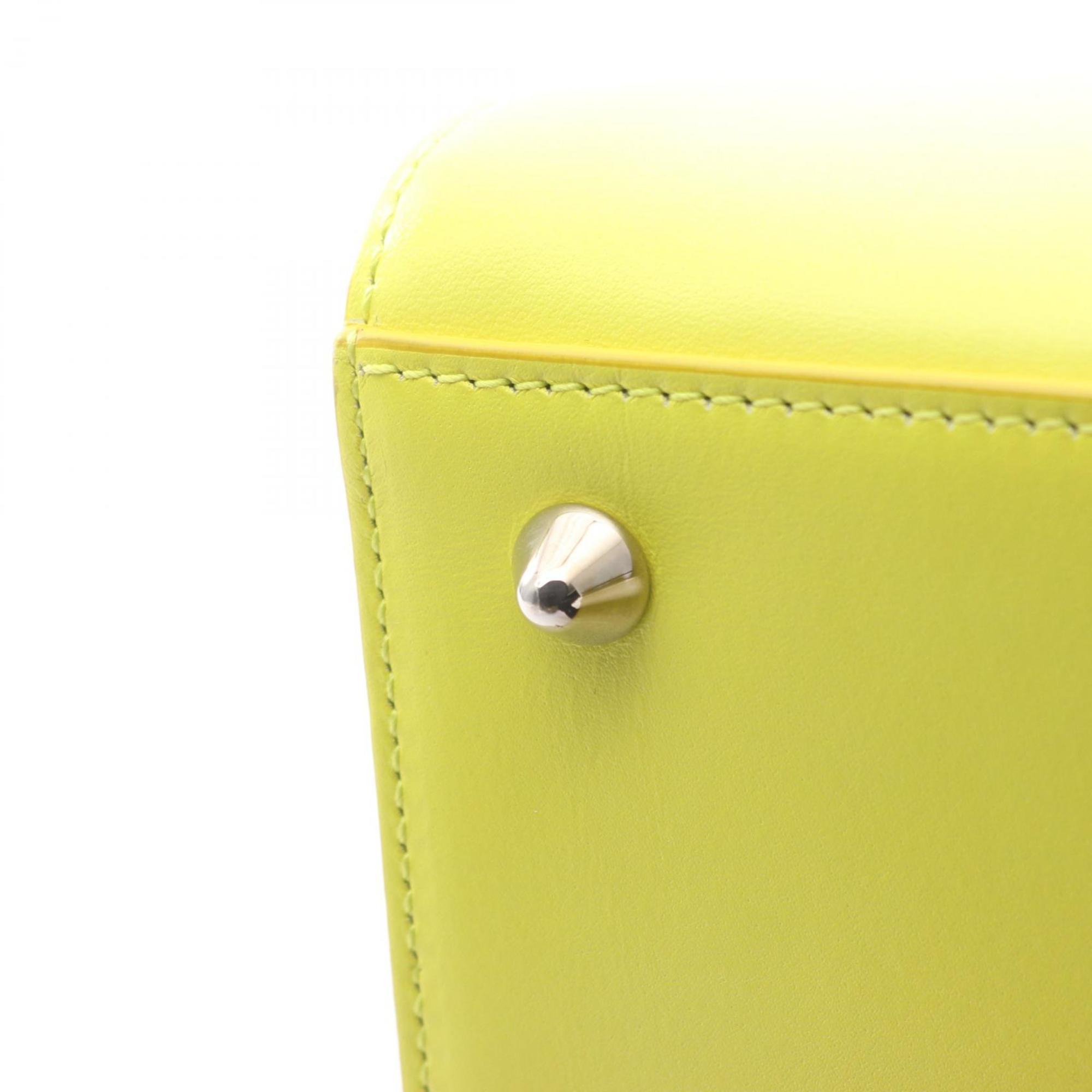 Christian Dior Bordeaux Yellow Leather Handbag (Pre-Owned)