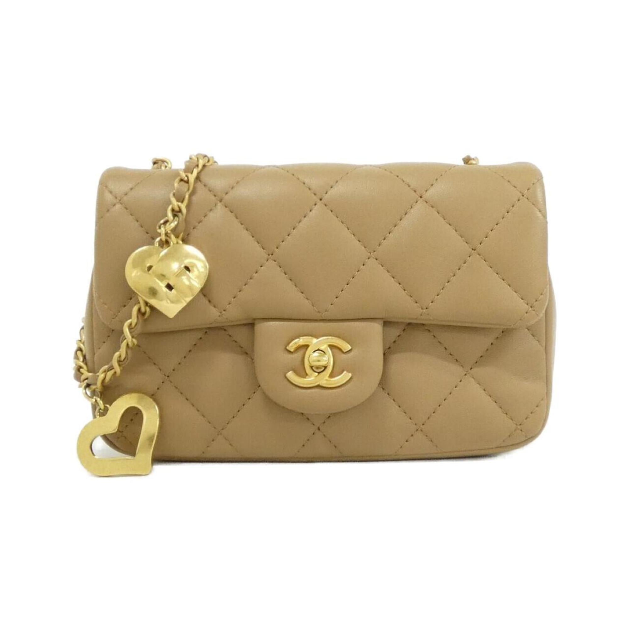 Chanel Beige Leather Shoulder Bag (Pre-Owned)
