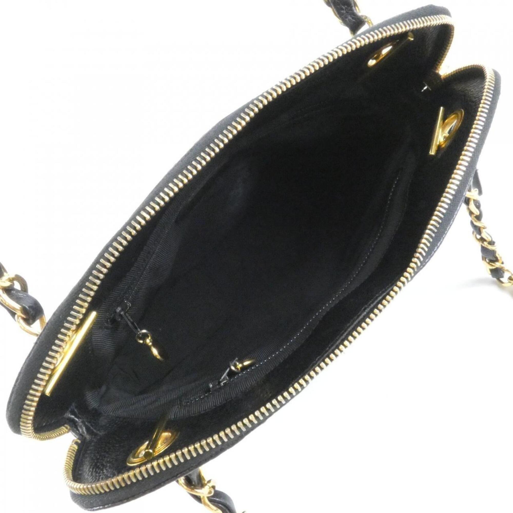 Chanel Black Grained Calfskin Shoulder Bag (Pre-Owned)