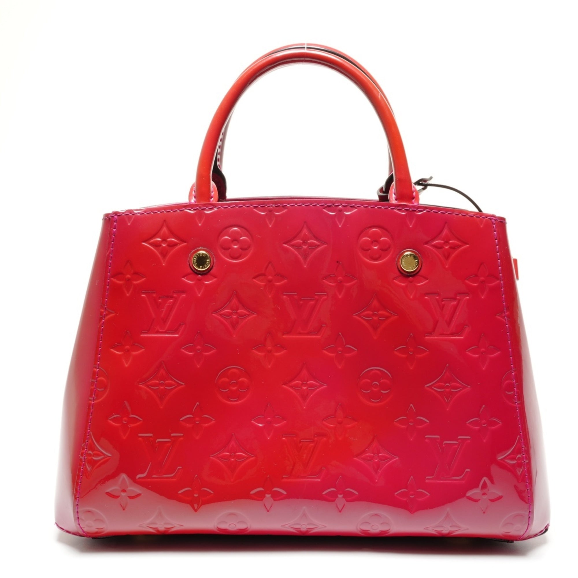 Louis Vuitton Red Color Vernis Handbag (Pre-Owned)
