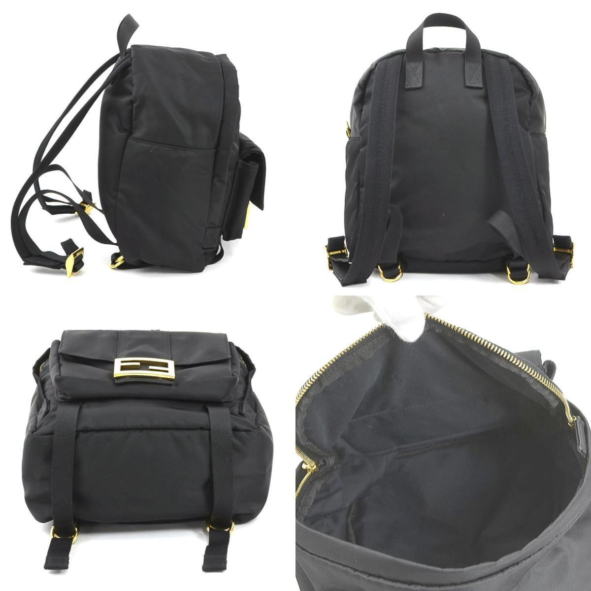 Fendi Black Nylon Backpack (Pre-Owned)