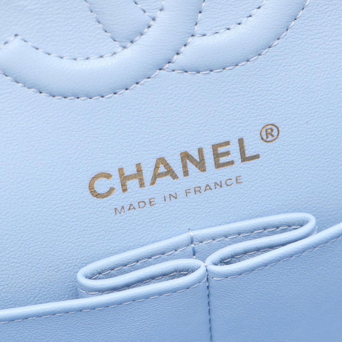 Chanel Blue Grained Calfskin Handbag Shoulder Bag (Pre-Owned)