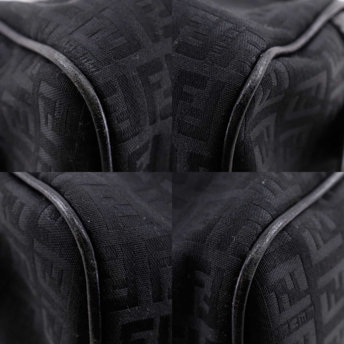 Fendi Zucchino Black Nylon Canvas Tote Bag (Pre-Owned)