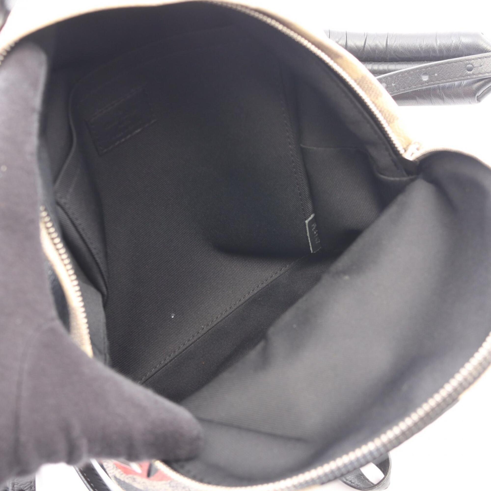 Louis Vuitton Black Red Color White Pvc Coated Canvas Leather Backpack Handbag (Pre-Owned)