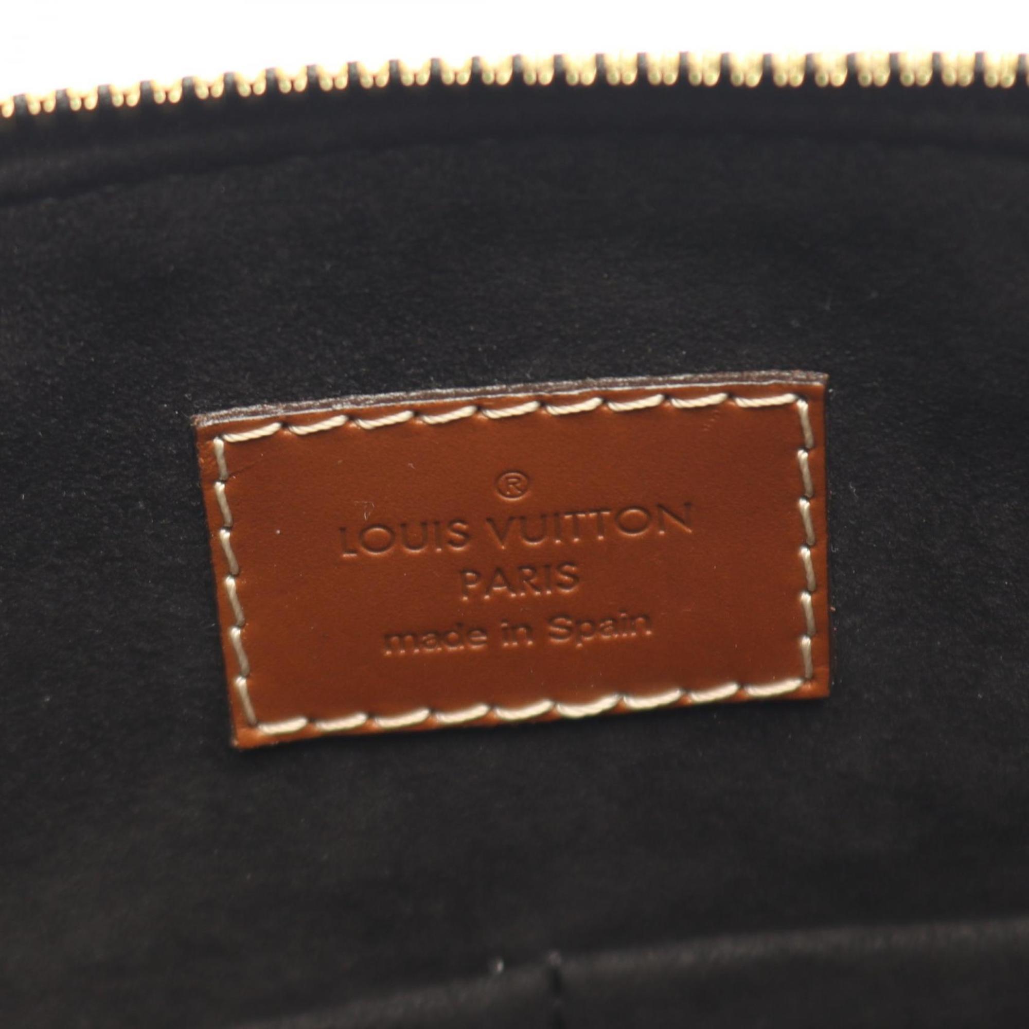 Louis Vuitton Black Brown Noir Coated Canvas Leather Handbag (Pre-Owned)
