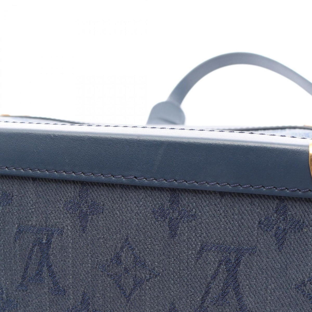 Louis Vuitton Blue Navy Monogram Denim Handbag Shoulder Bag (Pre-Owned)