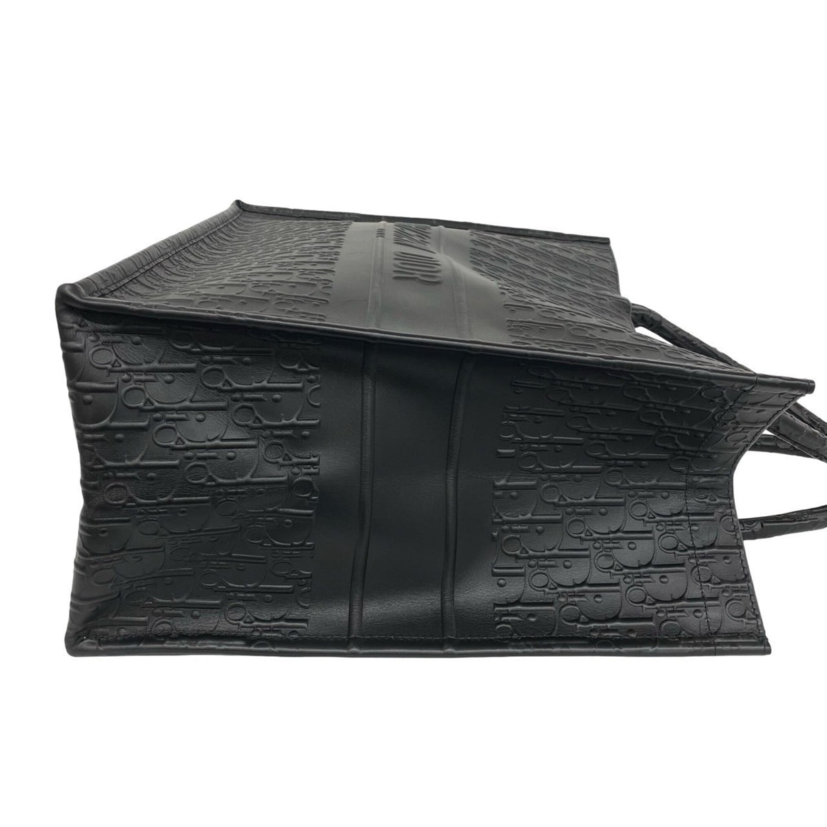 Christian Dior Black Leather Handbag Tote Bag (Pre-Owned)