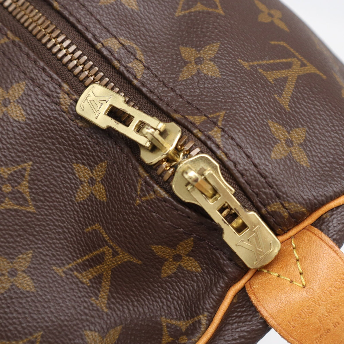 Louis Vuitton Monogram Beige Brown Monogram Boston Bag (Pre-Owned)
