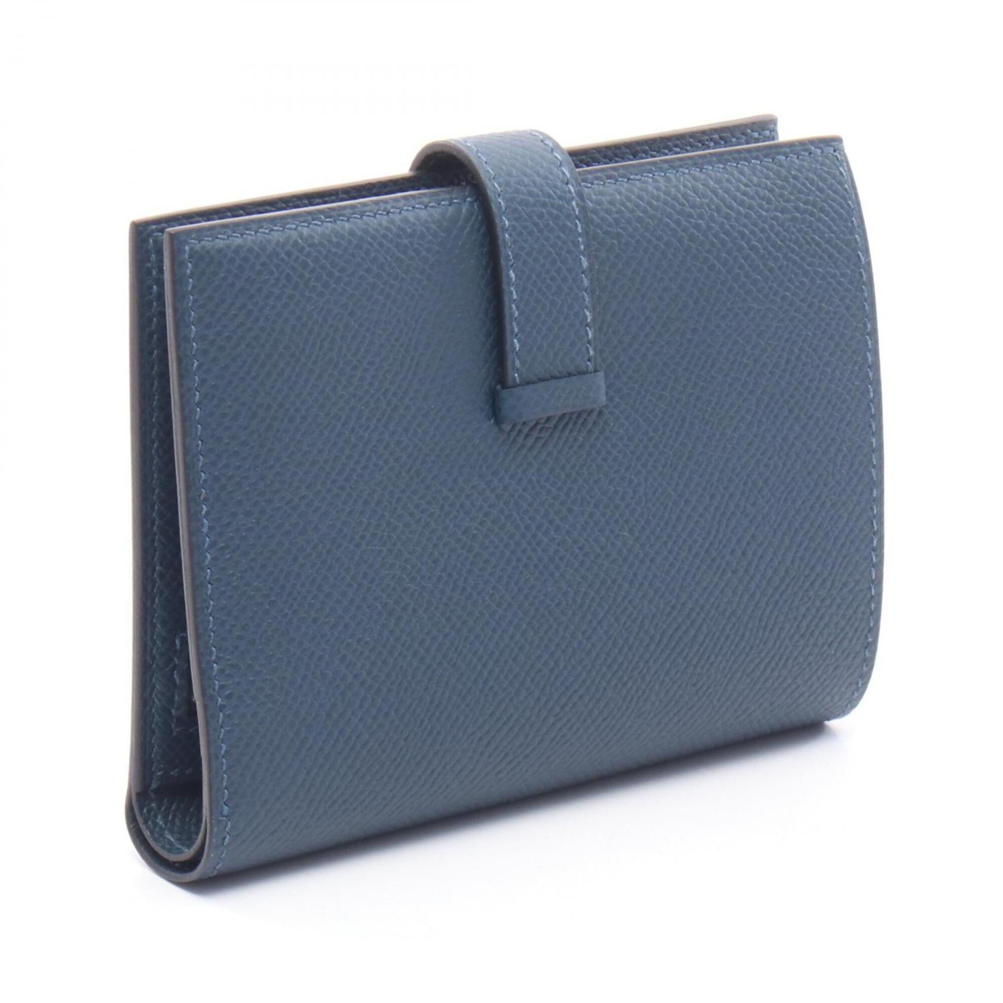 Hermes Blue Epsom Leather Wallet (Bi-Fold) (Pre-Owned)