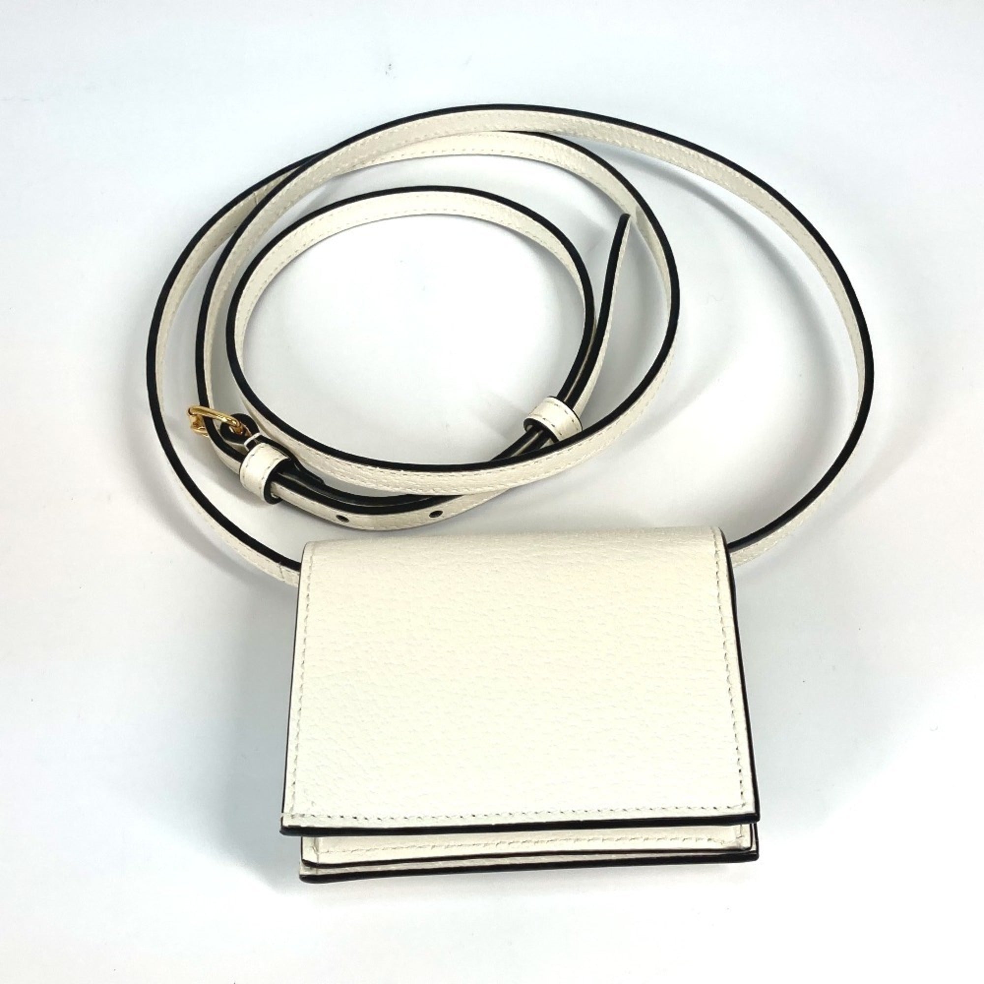 Gucci Black White Leather Wallet (Bi-Fold) (Pre-Owned)