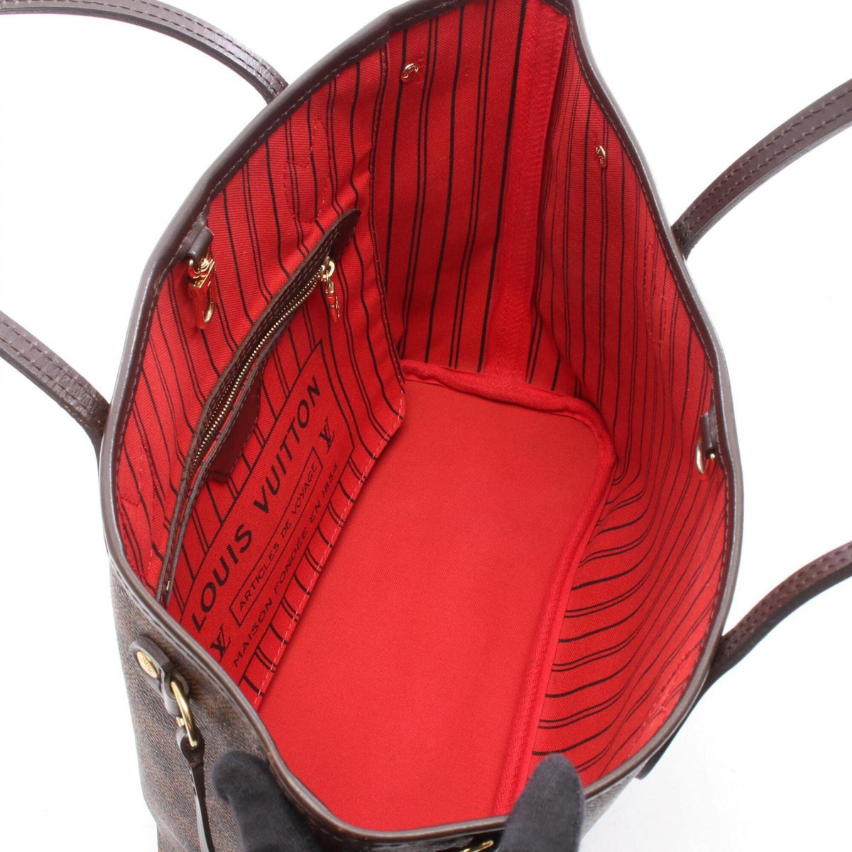 Louis Vuitton Brown Ebene Coated Canvas Damier Canvas Leather Handbag Tote Bag (Pre-Owned)