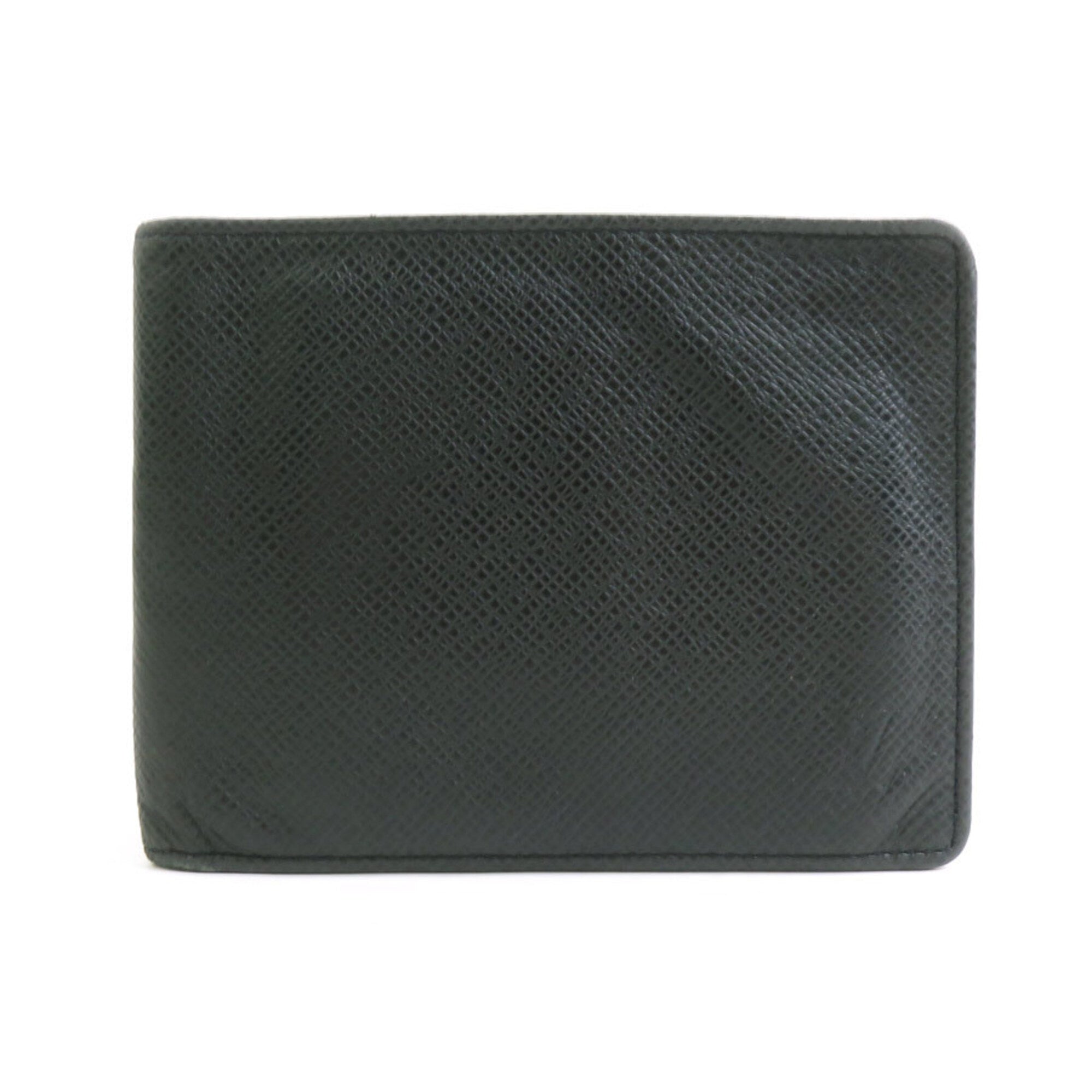 Louis Vuitton Black Taiga Leather Wallet (Bi-Fold) (Pre-Owned)