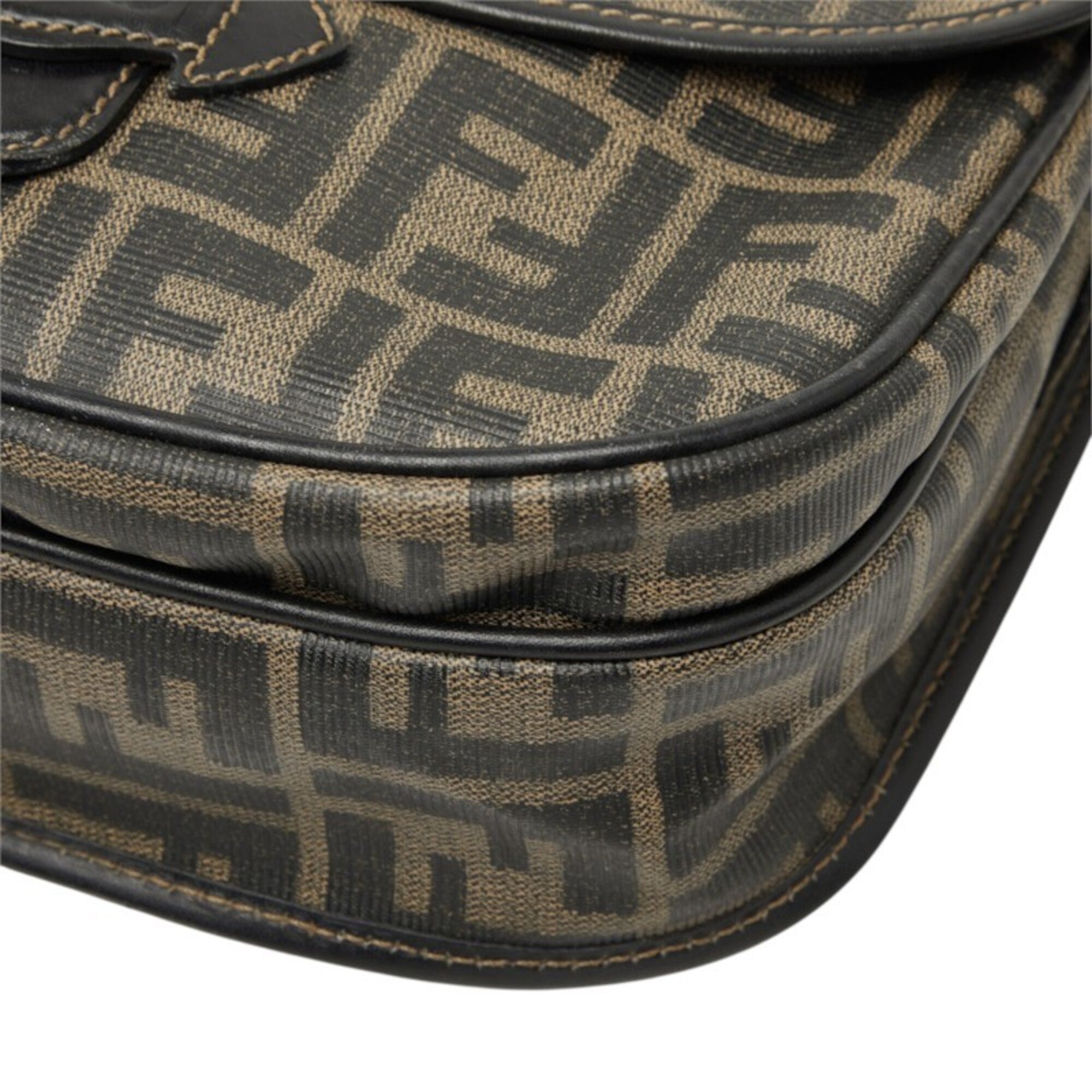 Fendi Brown Leather Shoulder Bag (Pre-Owned)
