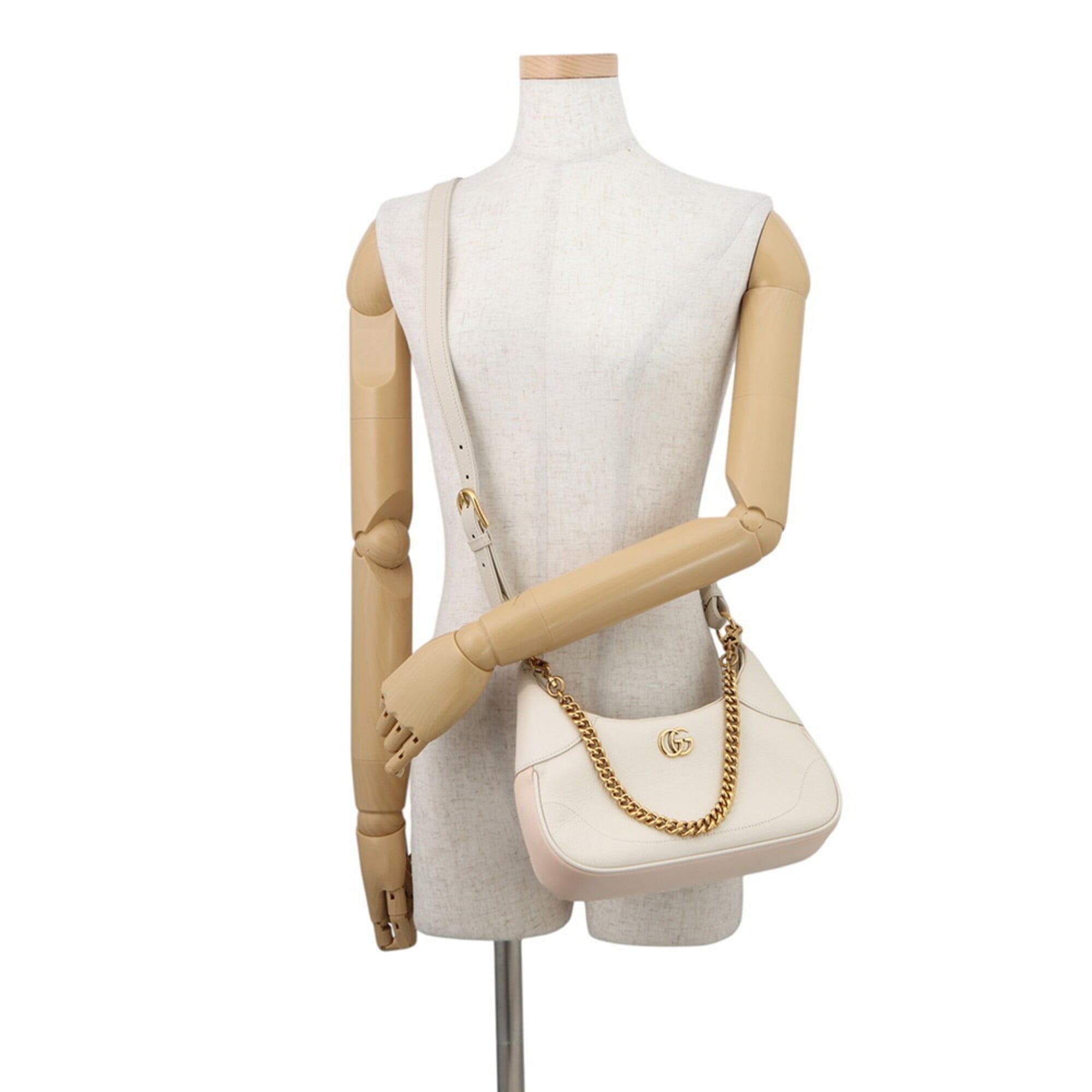 Gucci White Leather Handbag Shoulder Bag (Pre-Owned)
