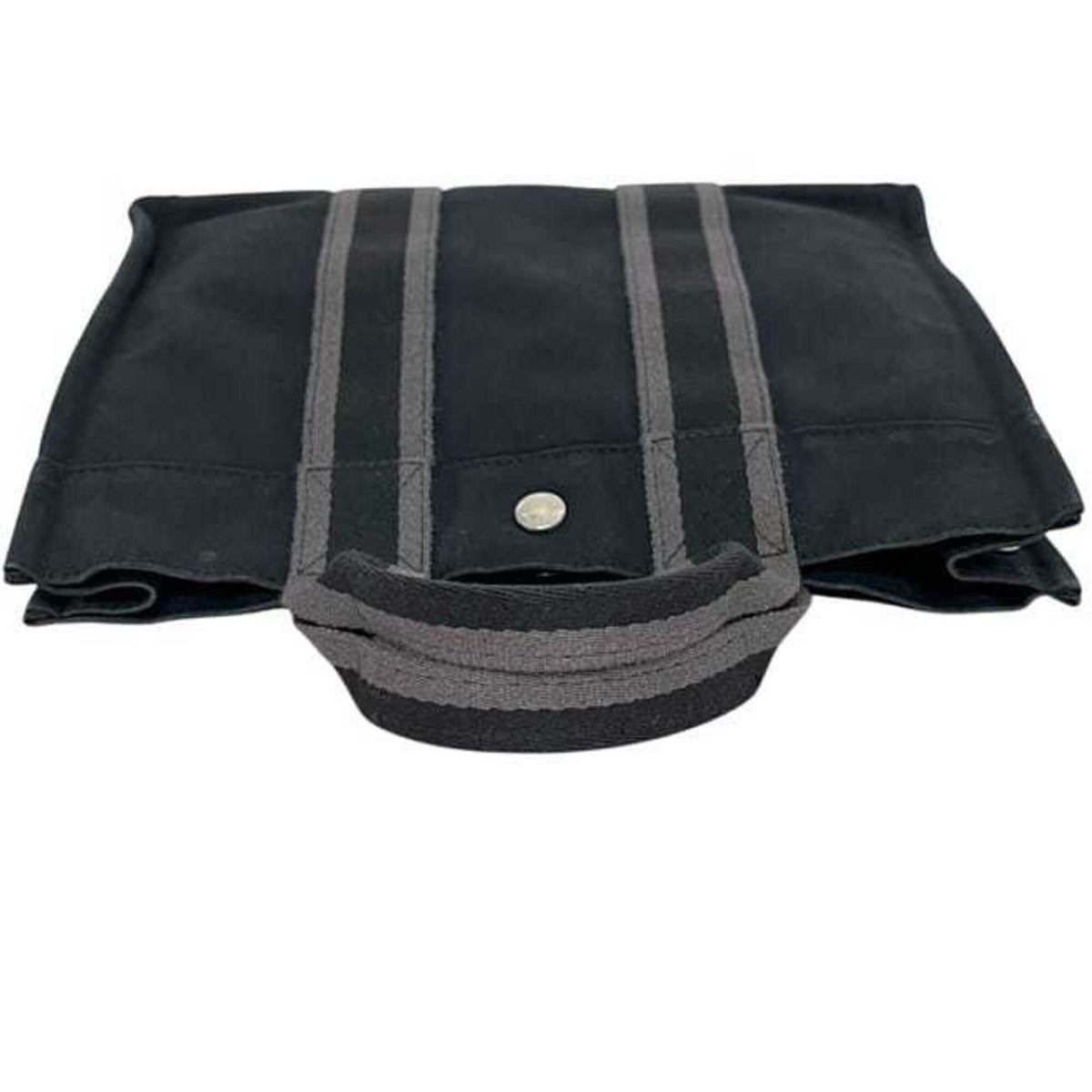 Hermes Deauville Black Canvas Handbag (Pre-Owned)