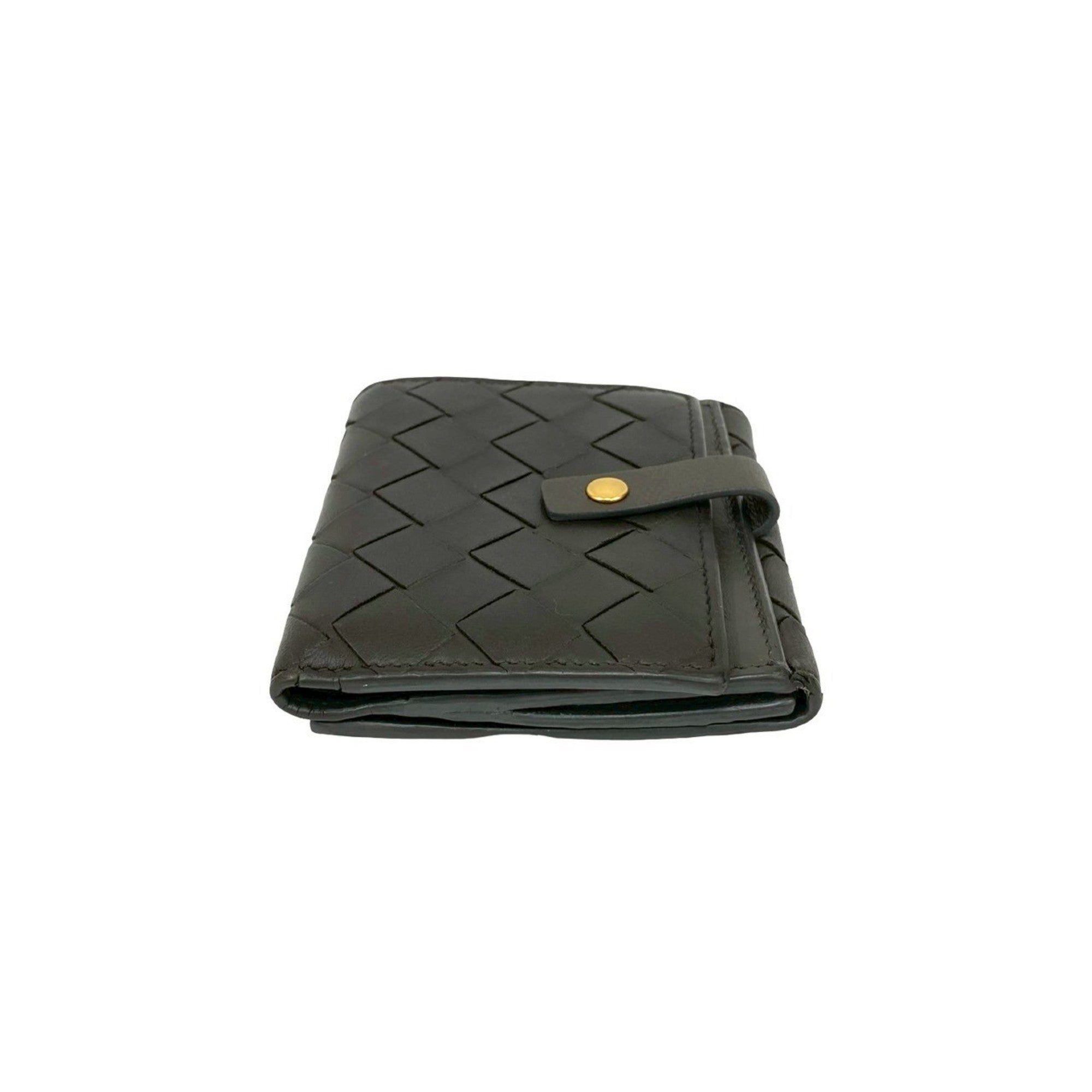 Bottega Veneta Gray Leather Wallet (Bi-Fold) (Pre-Owned)