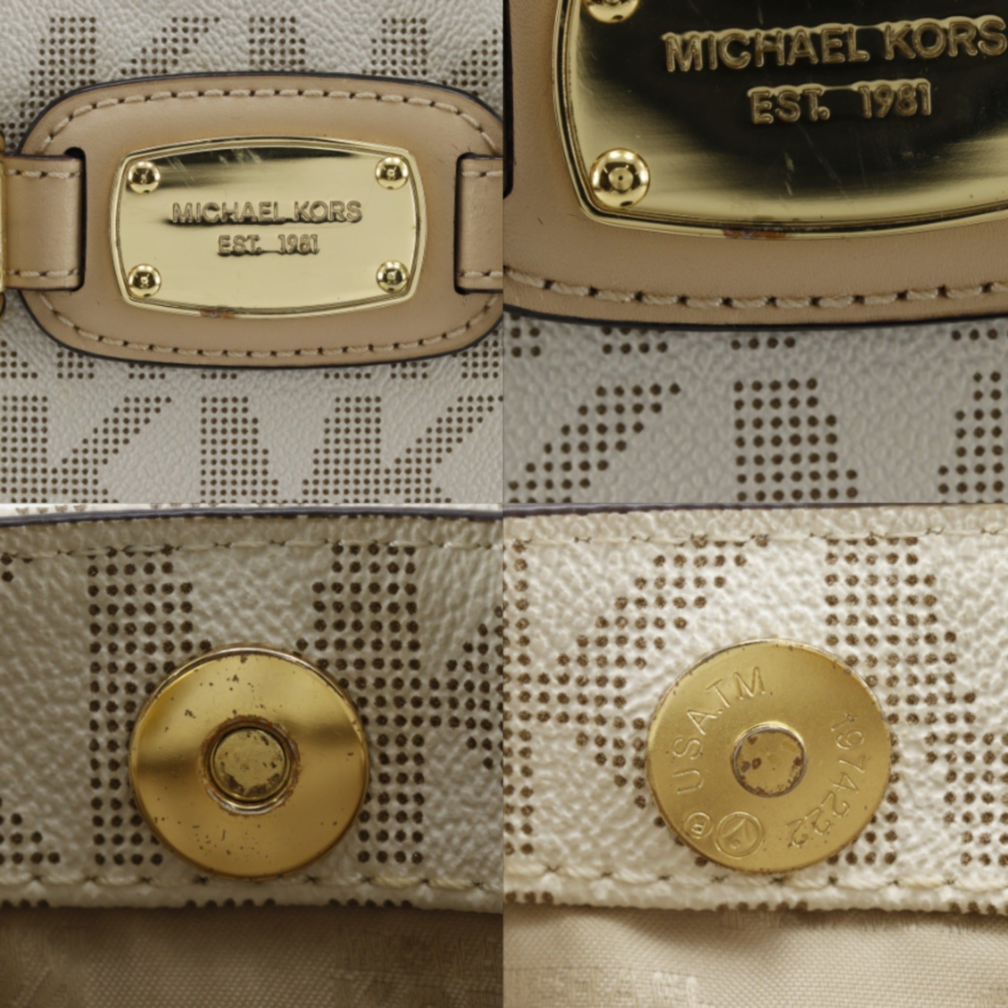 Michael Kors Off-White White Pvc Shoulder Bag (Pre-Owned)